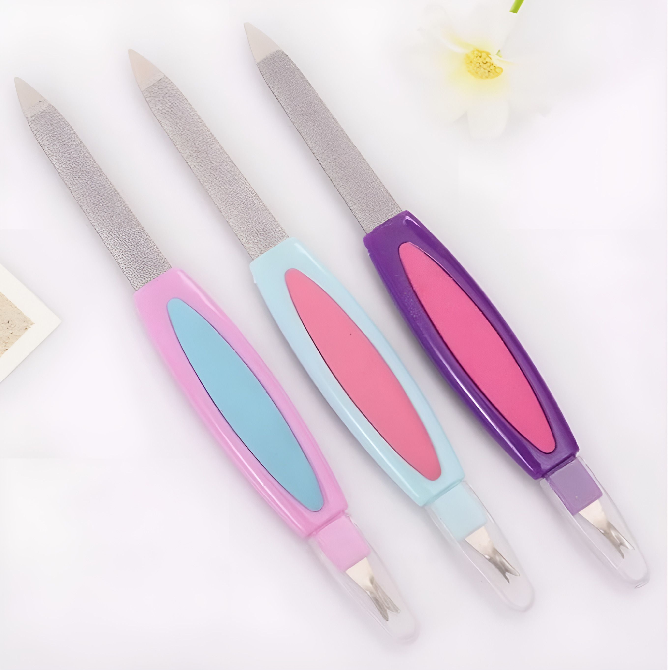 Manicure Pedicure Nail File Tool Cuticle Trimmer Cutter Remover for Women 3 Pcs