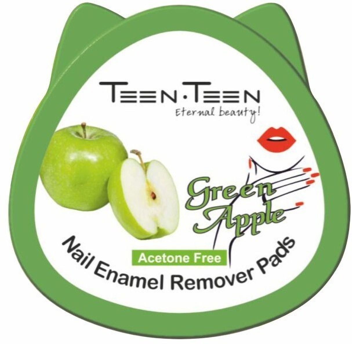 teen.teen Nail Enamel Remover Pads–Acetone-Free, Easy&Hassle Free Removal, Green Apple-PO2-picture-26