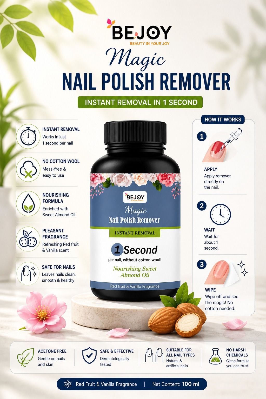 bejoy Nail Polish Remover with Fast Action & Nourishing Formula-picture-28