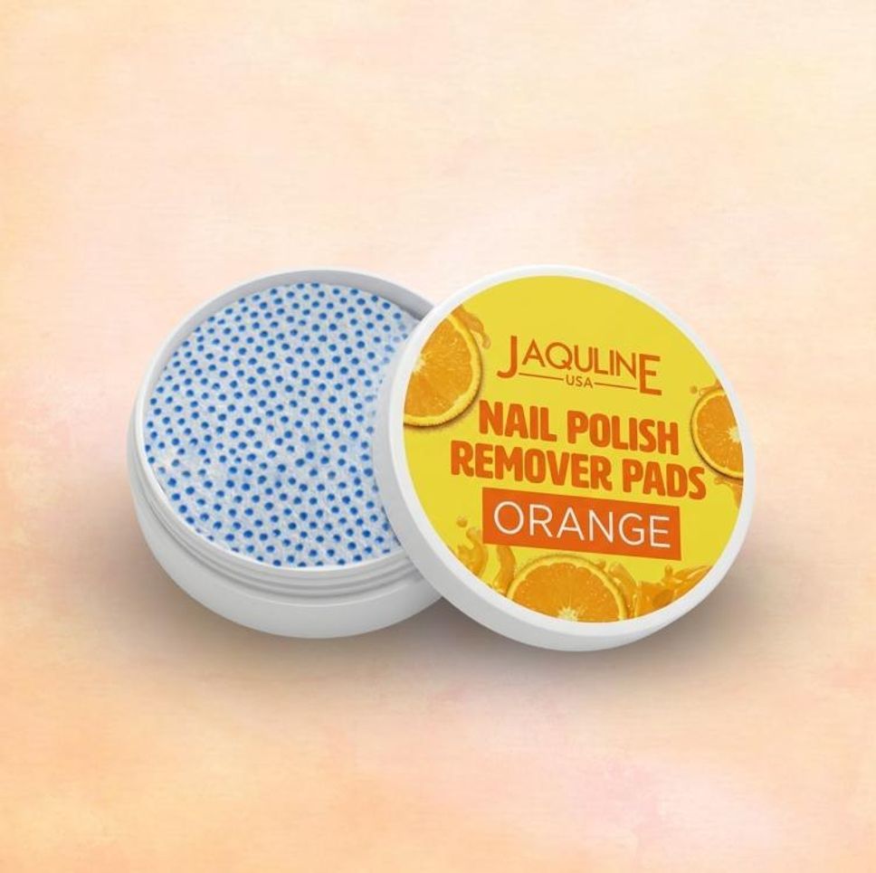 jaquline usa Orange Nail Polish Remover Pads | With Vitamin E, Aloe Vera & Olive Oil-picture-32