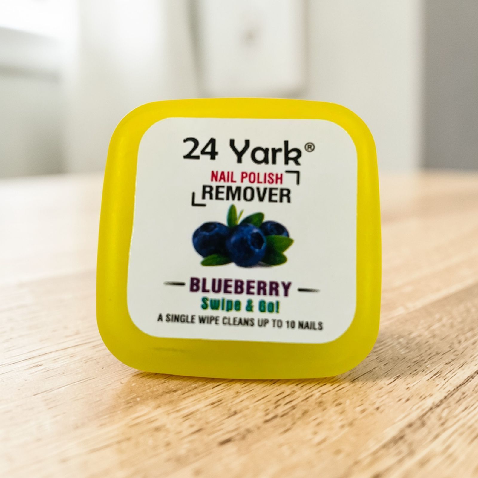 EASY USE NAIL POLISH REMOVER WIPES BLUEBERRY FLAVOR SQUARE ATTACHI-image-1