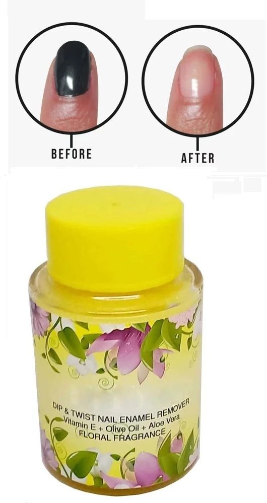 Dip & Twist Nail Paint Remover Sponge-yellow Color-image-36