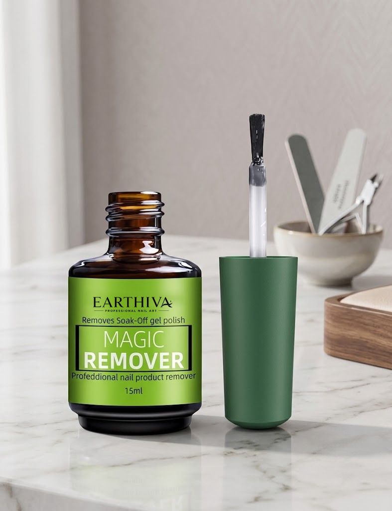 earthiva Magic Gel Nail Polish Remover Soak Off Nail Paint Remover-picture-12
