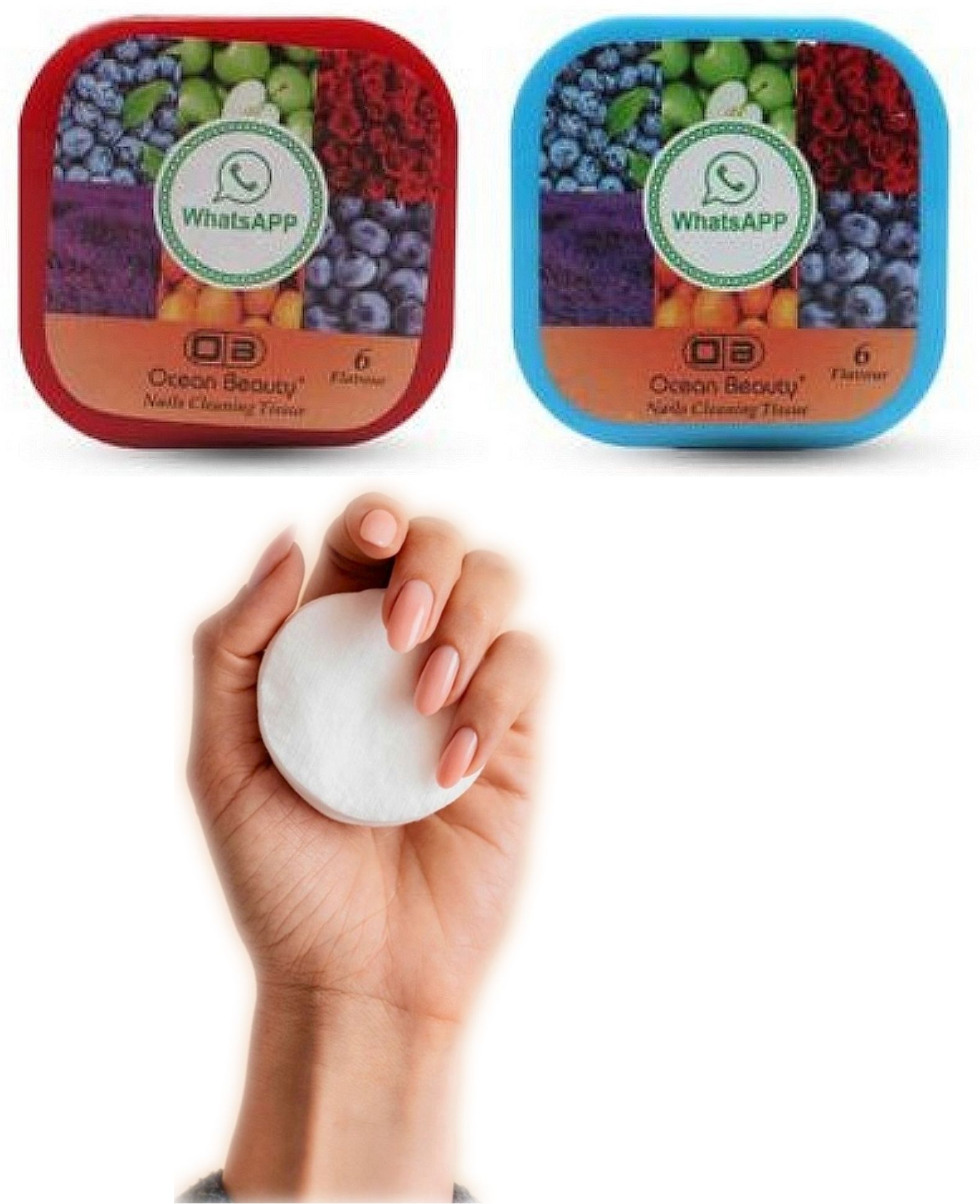 Nail Paint Polish Remover Cotton Pads Tissue Combo Set Wet Wipes Pack Of 2-image-7