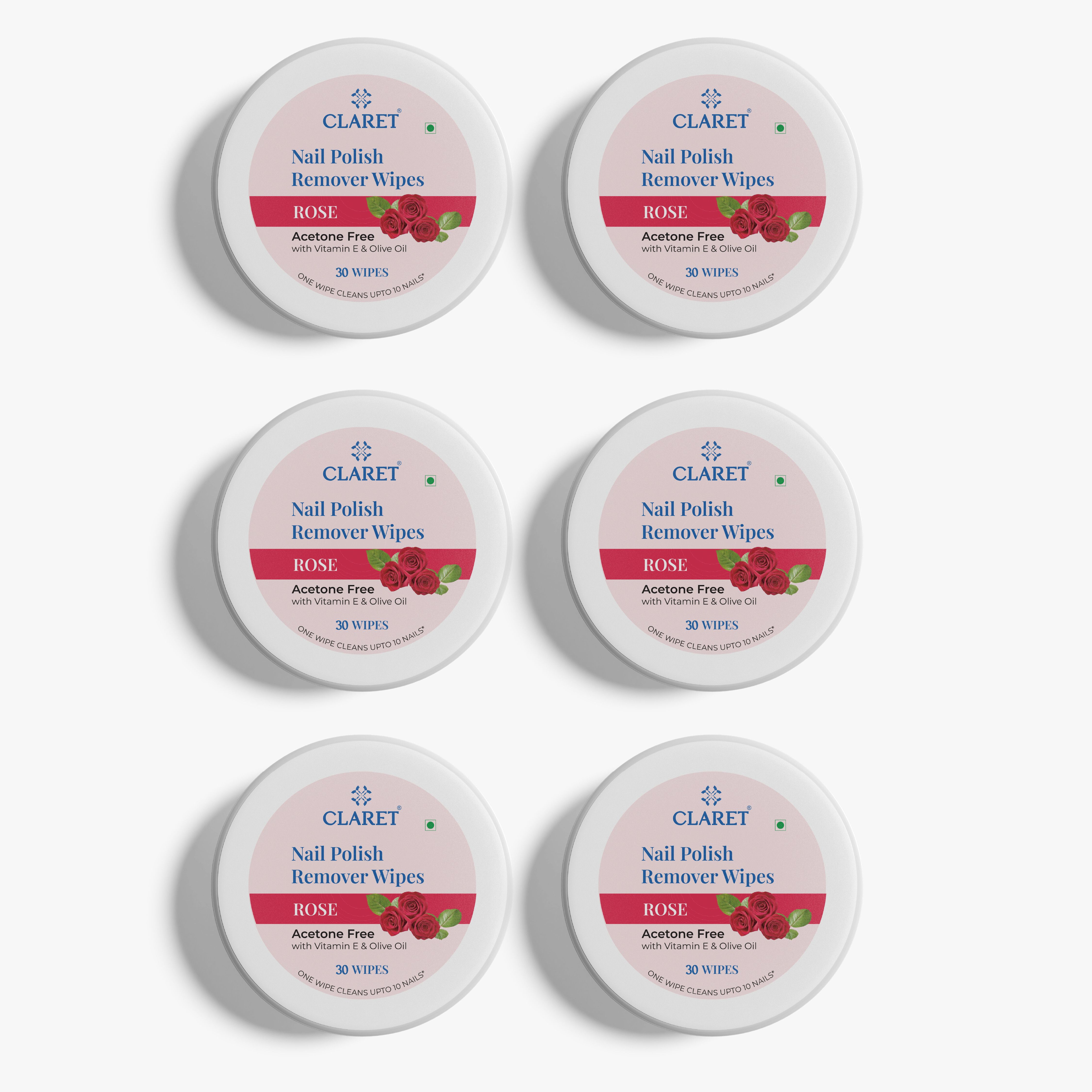 claret Rose Nail Polish Remover Wipes, 30 Wipes Each Pack, Acetone Free | Pack of 2-picture-9