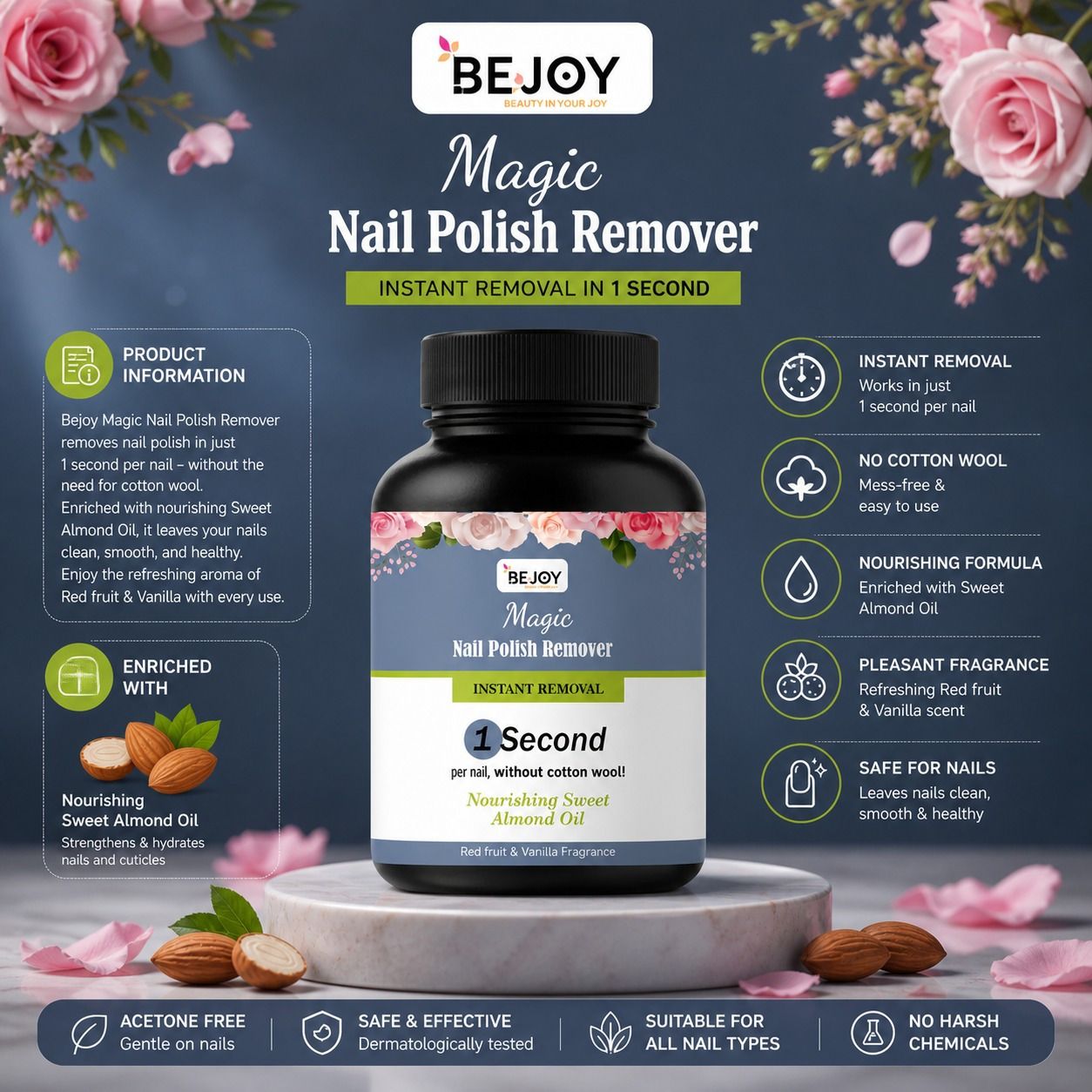bejoy Magic Nail Paint Remover for Quick Clean Nails & Smooth Finish-picture-48