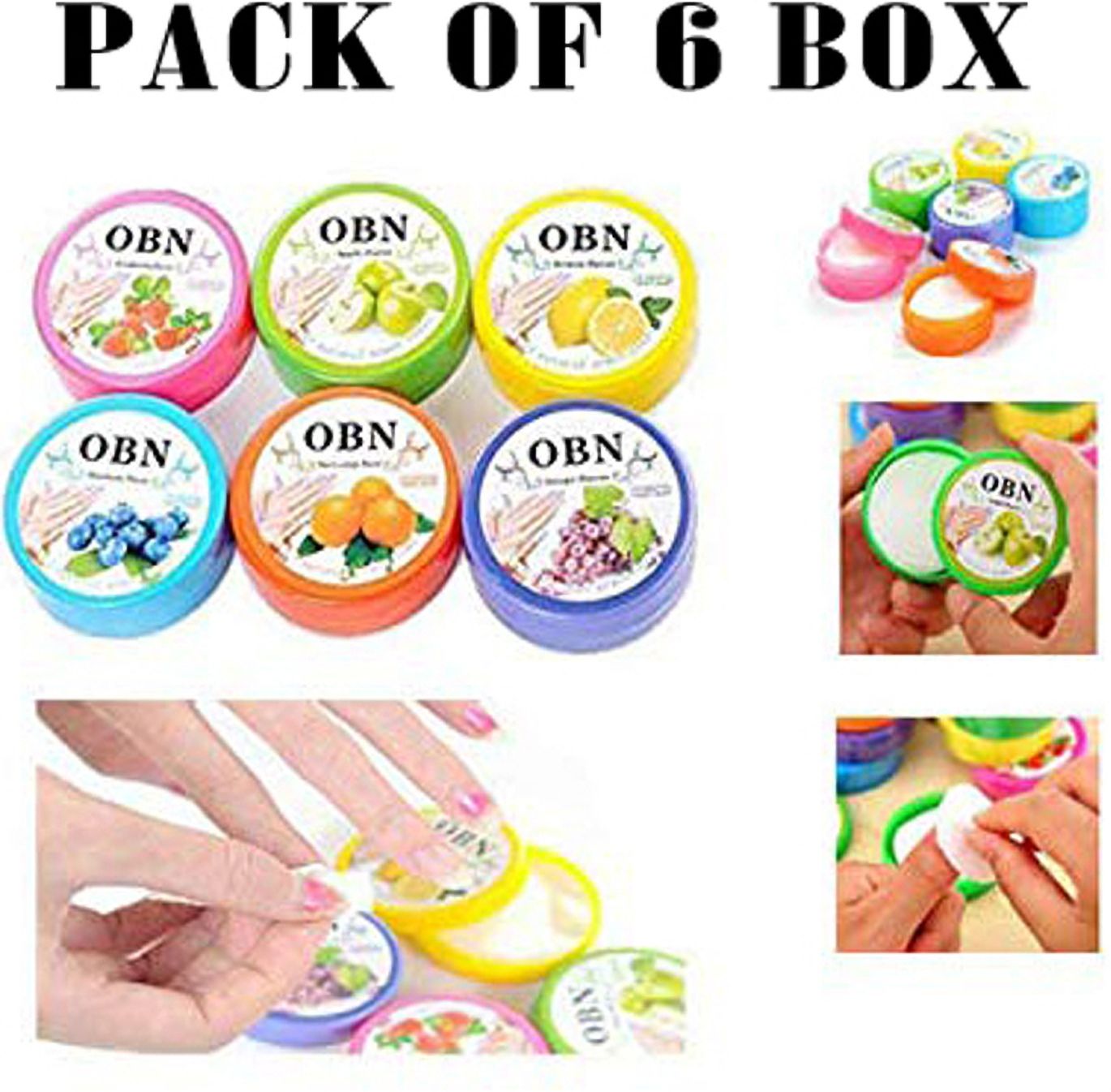 Nail Polish Remover Pads Wet Wipes Pack of 6 (192 Wipes)