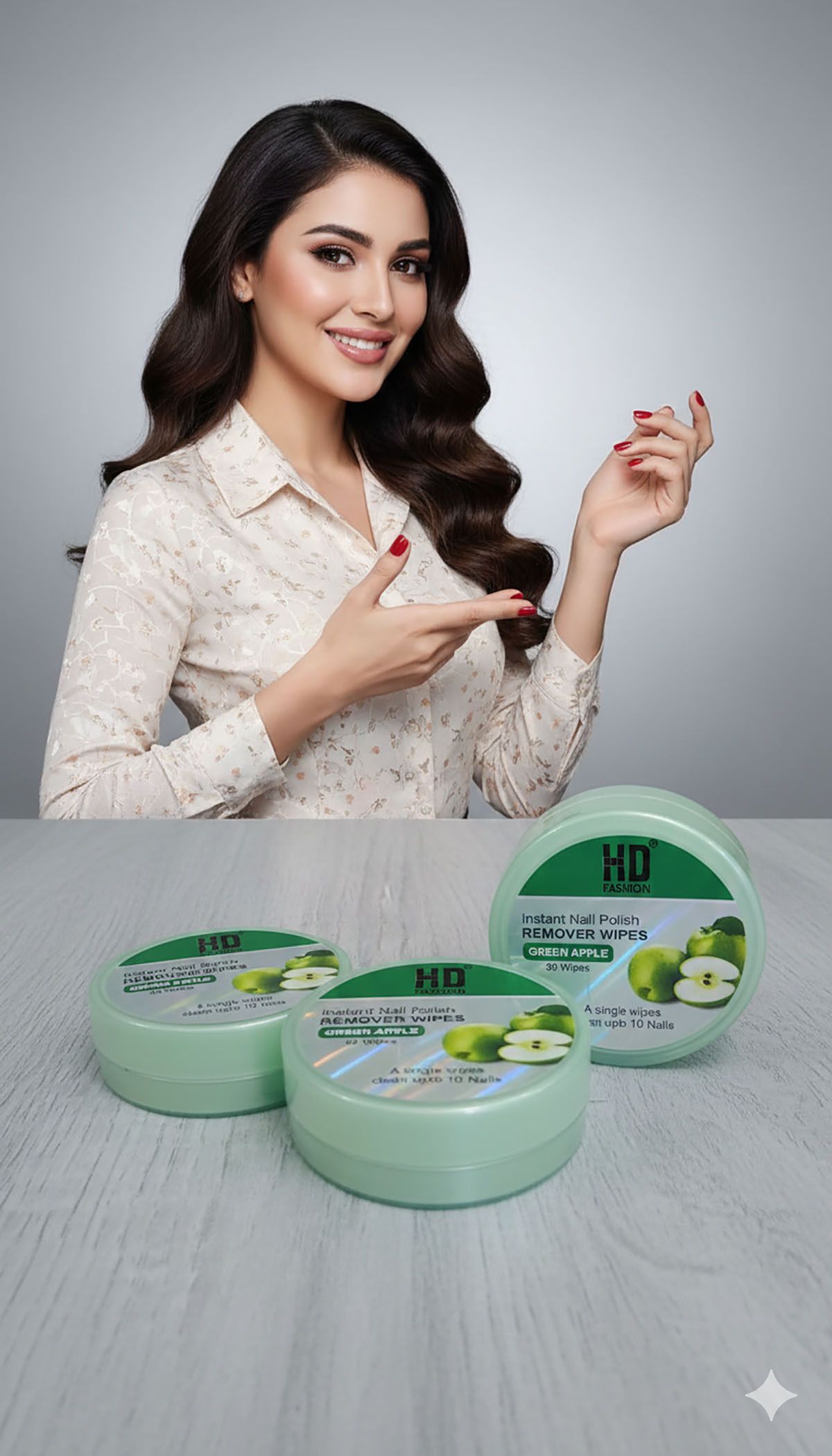 hd fashion 90 Pcs Apple Fresh Nail Care Wipes: Non-Drying Formula, Cleans 10 Nails per Wipe-picture-28