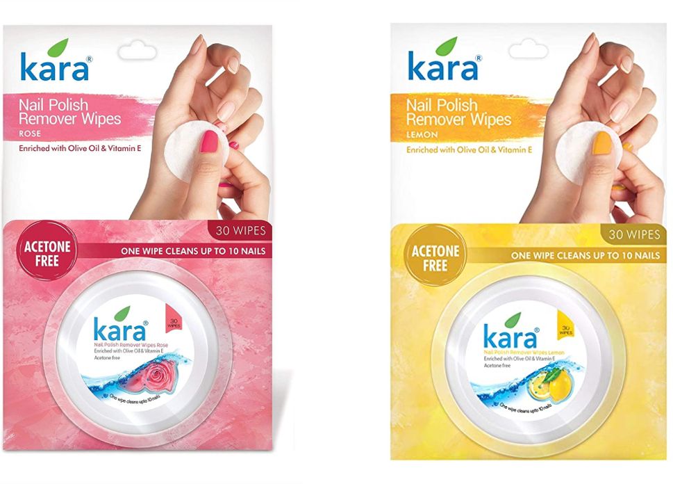 kara Wipes Nail Polish Remover Rose and Lemon (30 Pulls) x (Pack Of 2)-picture-31