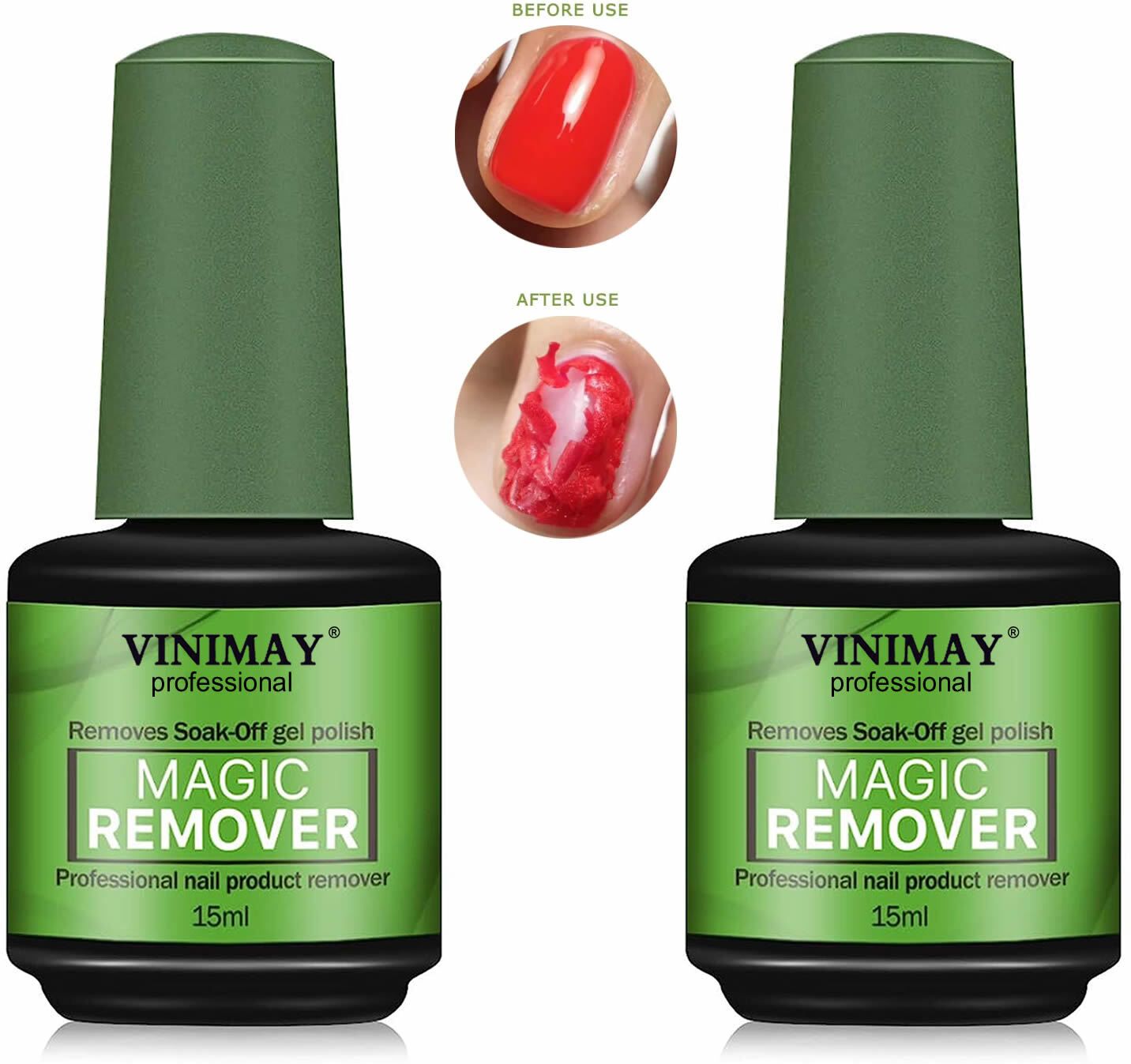vinimay Professional Nail Polish Remover Gel, Quickly Removes UV Gel Nail Polish 2Pcs-picture-27