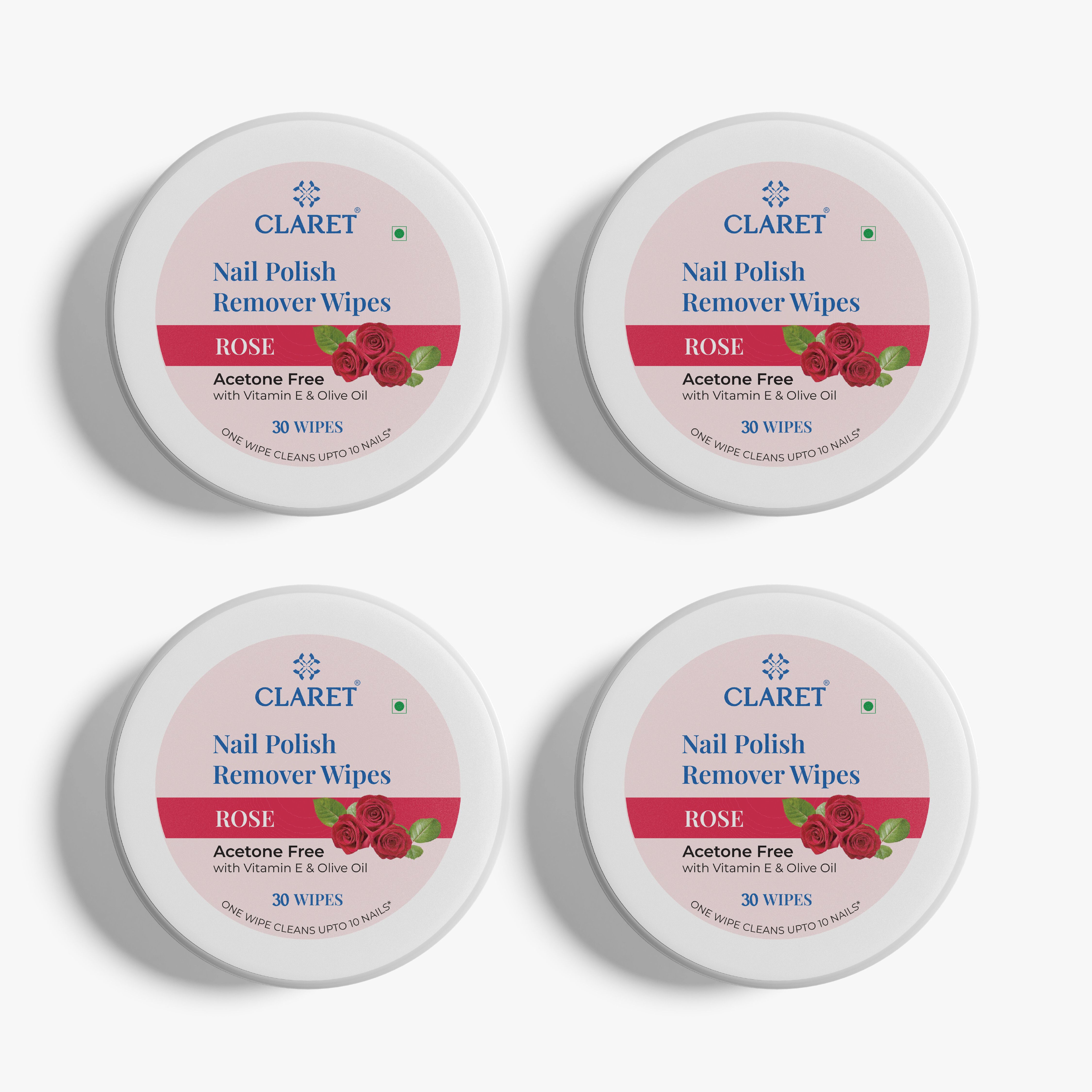 claret Rose Nail Polish Remover Wipes, 30 Wipes Each Pack, Acetone Free | Pack of 2-picture-18