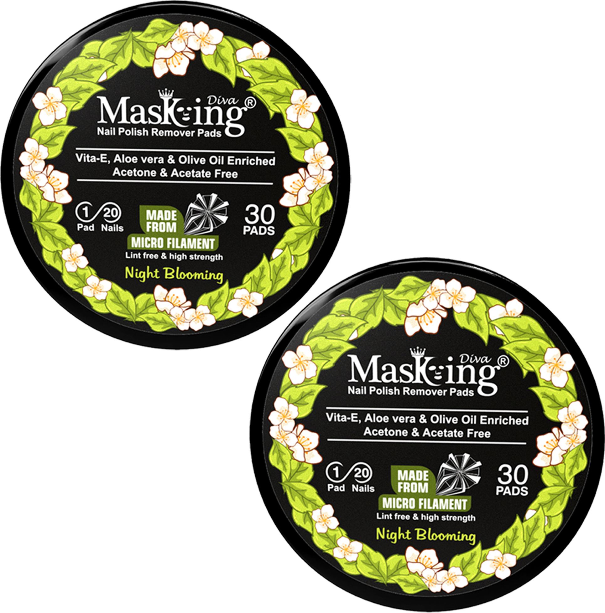 Nail Polish Remover Wipe Tissue Wet Round Pads (Night-blooming) Pack of 02-image-33
