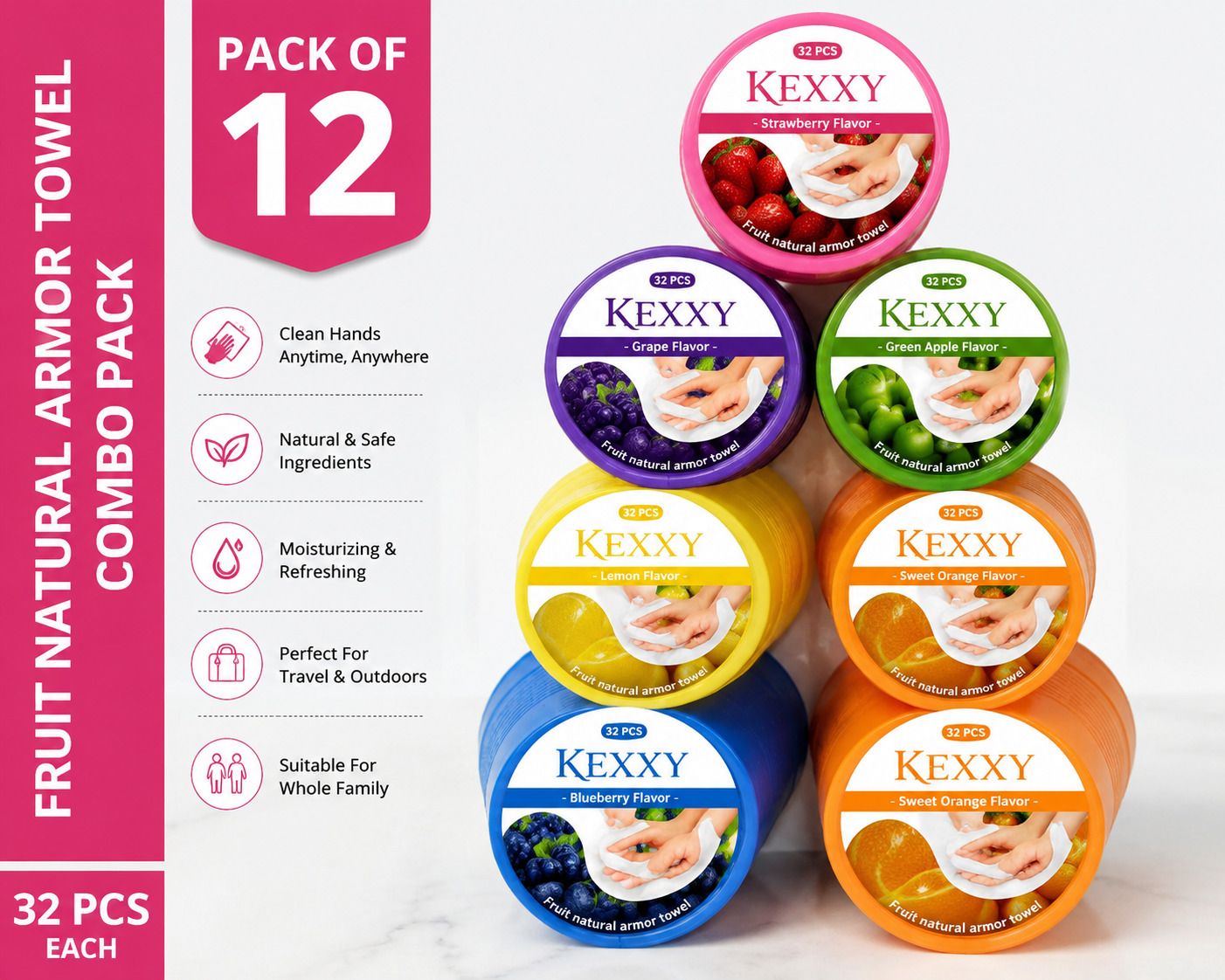 kexxy Nail Polish Remover | Tissue Pads | Nail Wipes - Pack of 12-picture-43