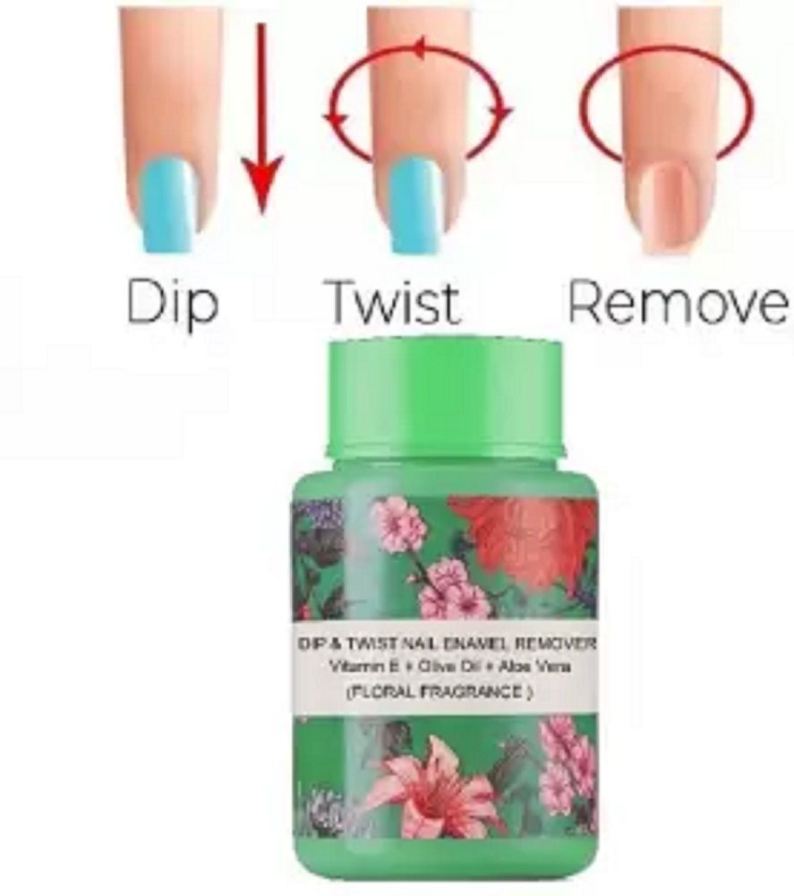 huzurlu Dip & Twist Nail Polish Remover Acetone Free, Gentle Nail paint Remover-picture-10