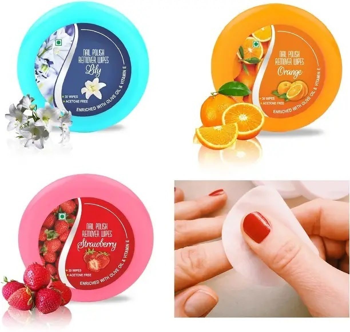 gabbu Nail Polish Remover Pads Wet Wipes Pack of 3-picture-19