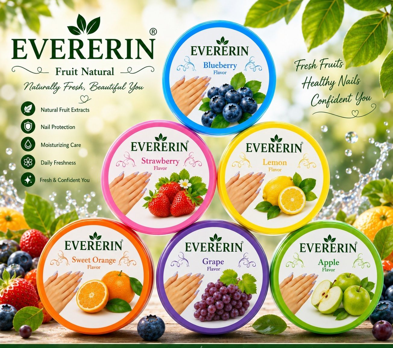 Nail Polish Remover Wipes Fruit Color And Flavour 6 Pcs-image-23