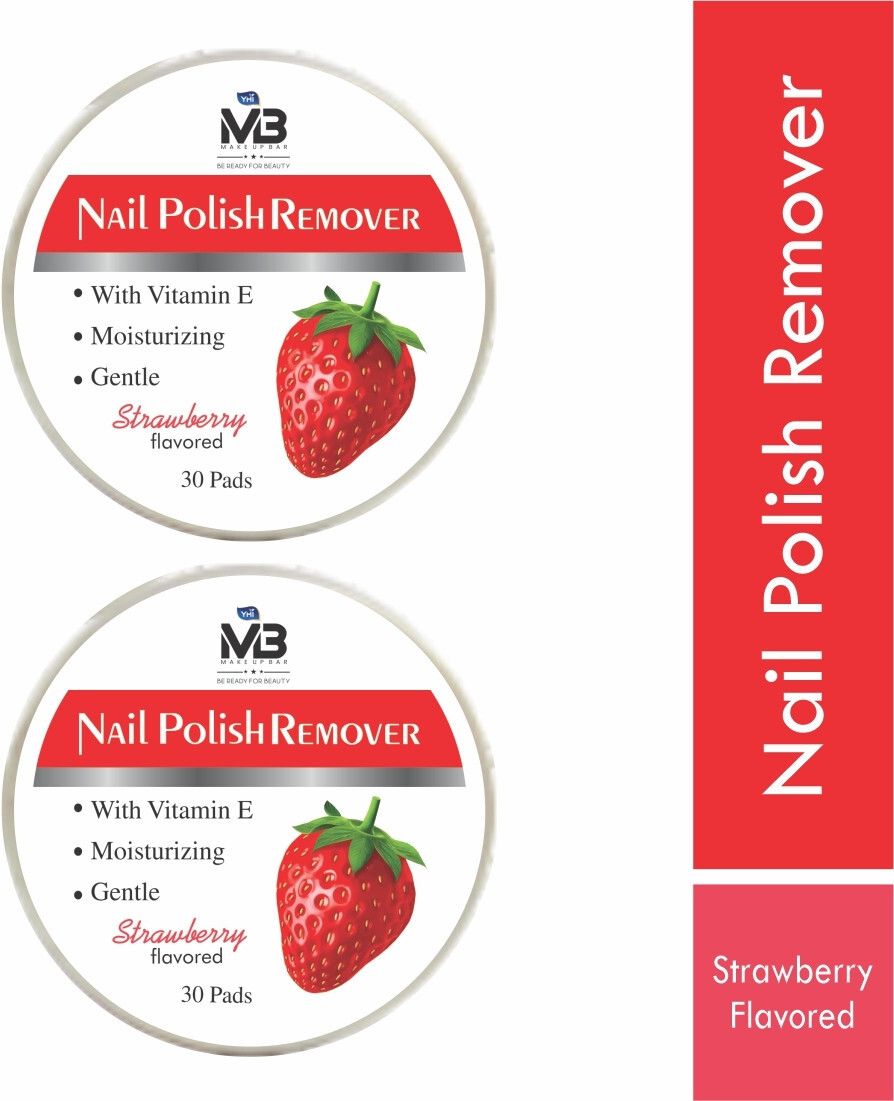 MB Strawberry Nail Polish Remover Wipes | Best Nail Paint Remover Wipes 60 Wipes-image-38