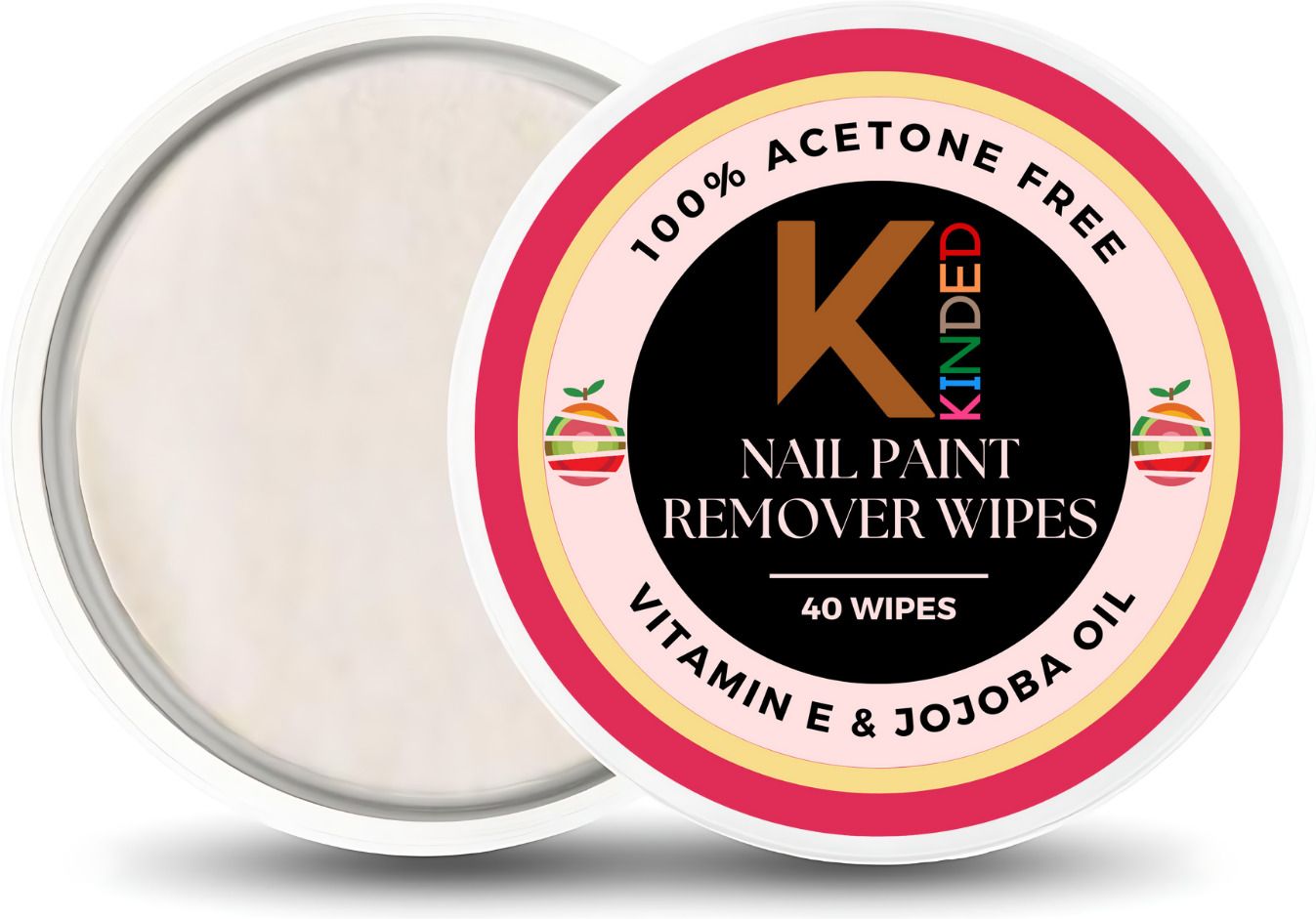 kinded Nail Paint Remover Wipes Acetone Free Nail Polish Removing Wet Pads 40 Wipes-picture-46