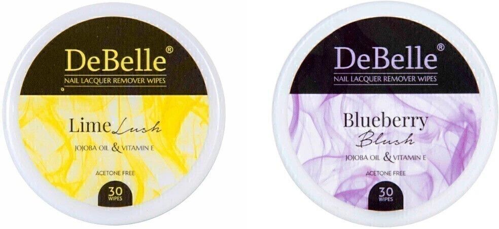 Nail Lacquer Remover Wipes combo of 2 (Lime Lush & Blueberry Blush)-image-34