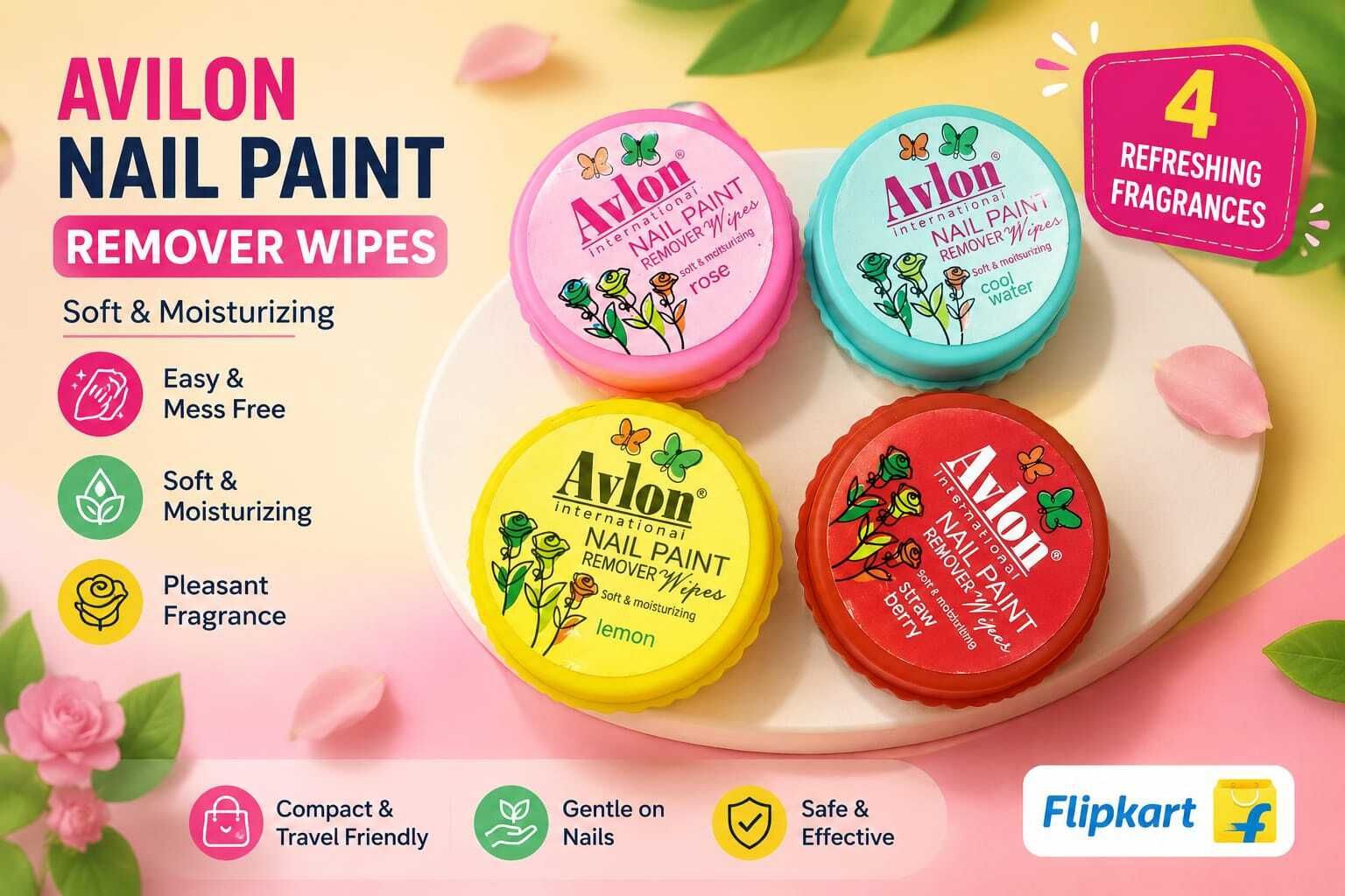 avlon Nail Paint Remover Wipes, Nail Polish Removal, Keeps Nails Moisturized-picture-10