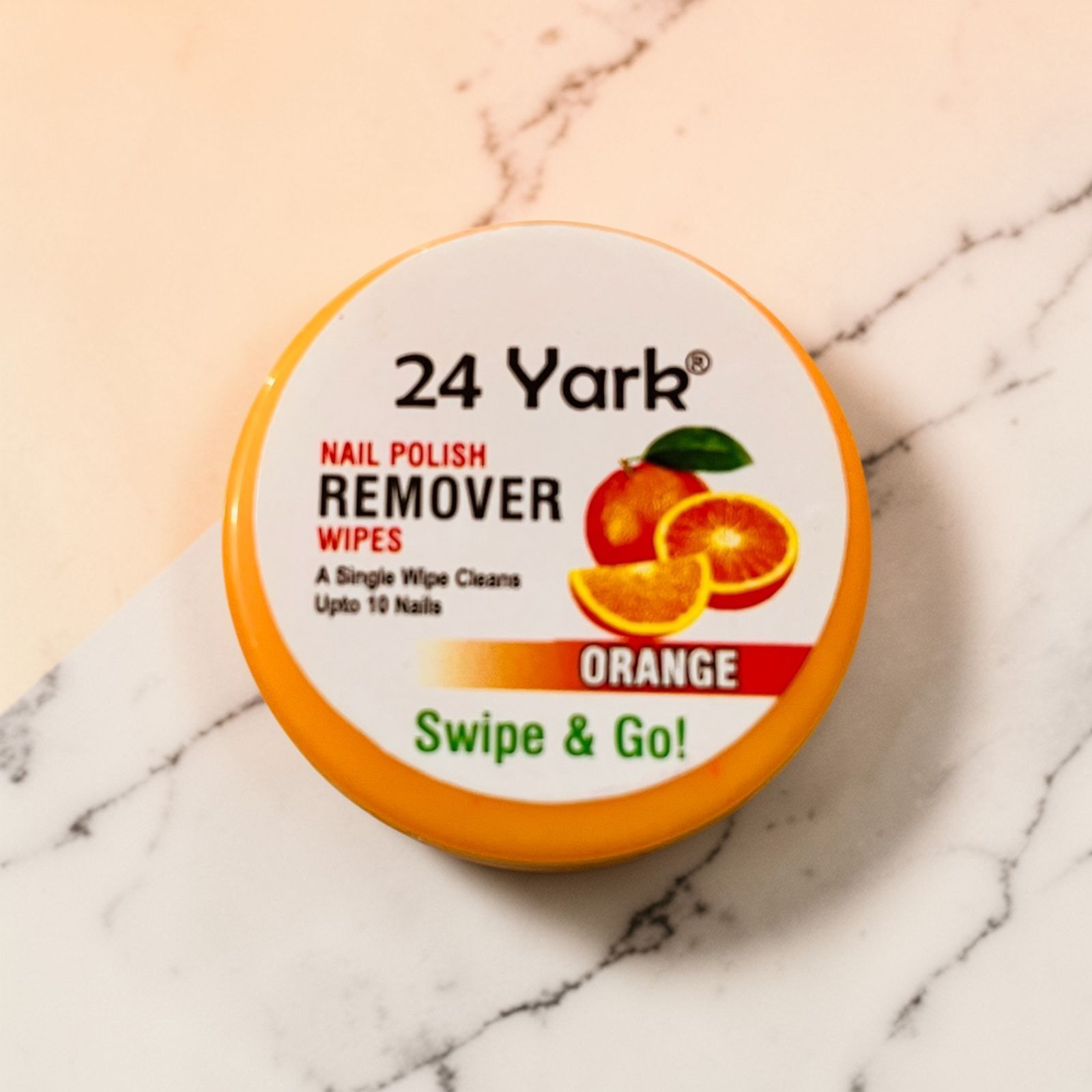 24yark NAIL POLISH REMOVER WIPES ORANGE FLAVOR ROUND-picture-47