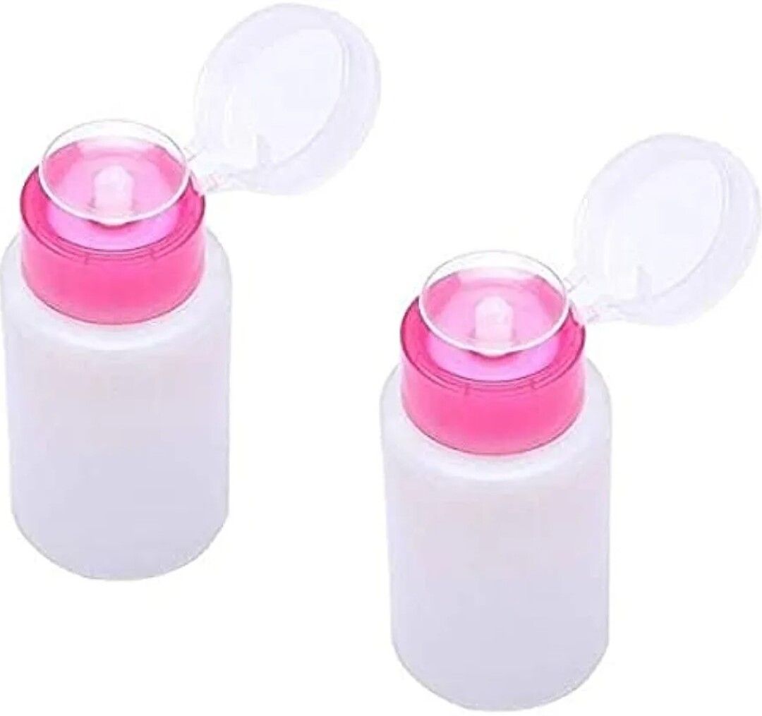Nail Polish Remover Pump Push Down Empty Lockable Acetone Pump Dispenser Bottle
