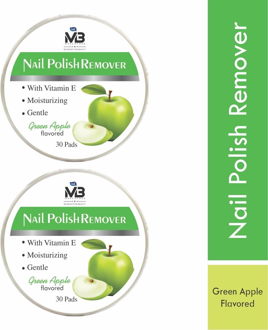 MB Green Apple Nail Polish Remover Wipes | Best Nail Paint Remover Wipes 60Wipes-image-40