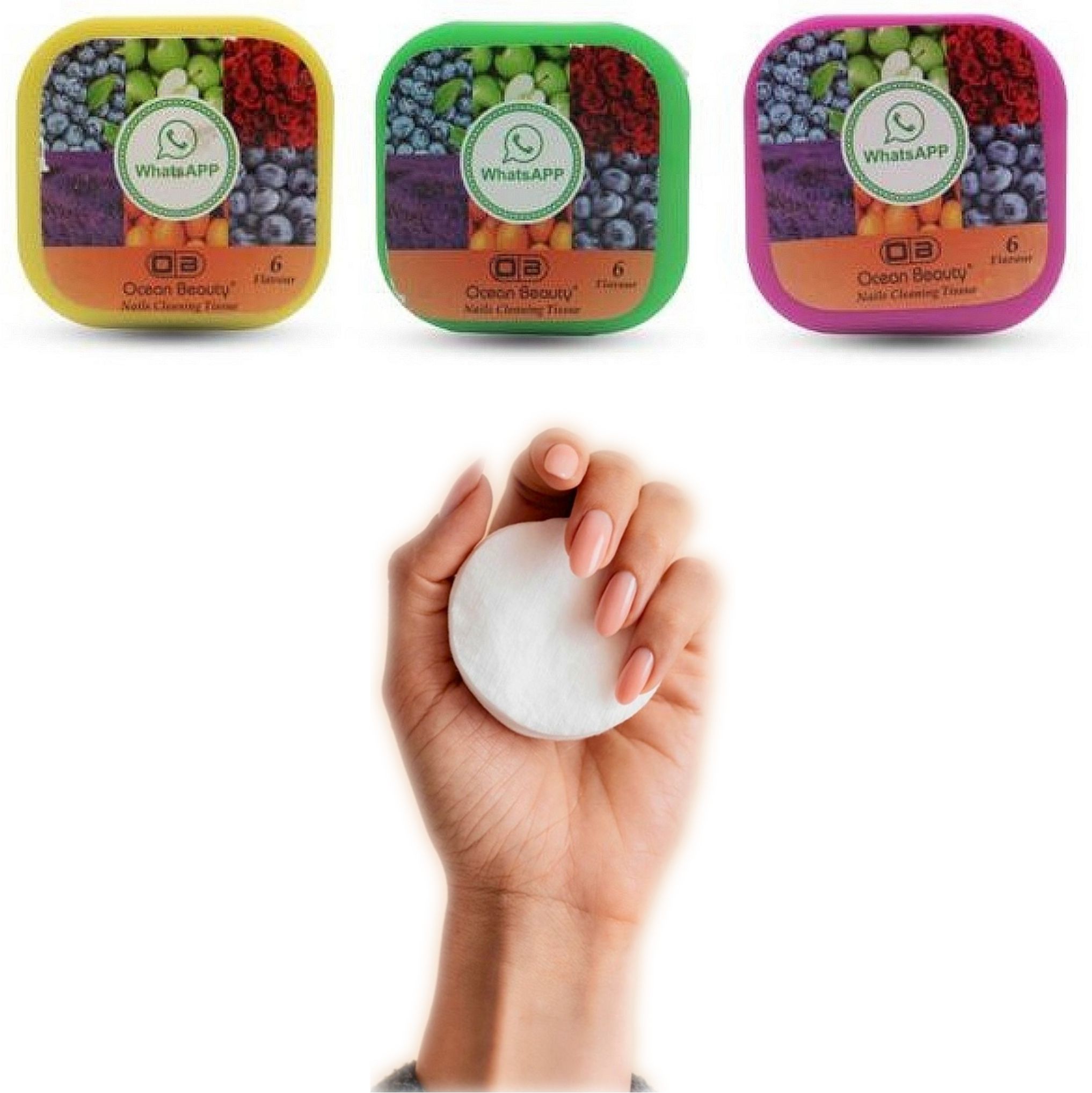 Nail Polish Paint Remover Cotton 75 Pads Tissue Combo Set Wet Wipes Pack Of 3-image-14