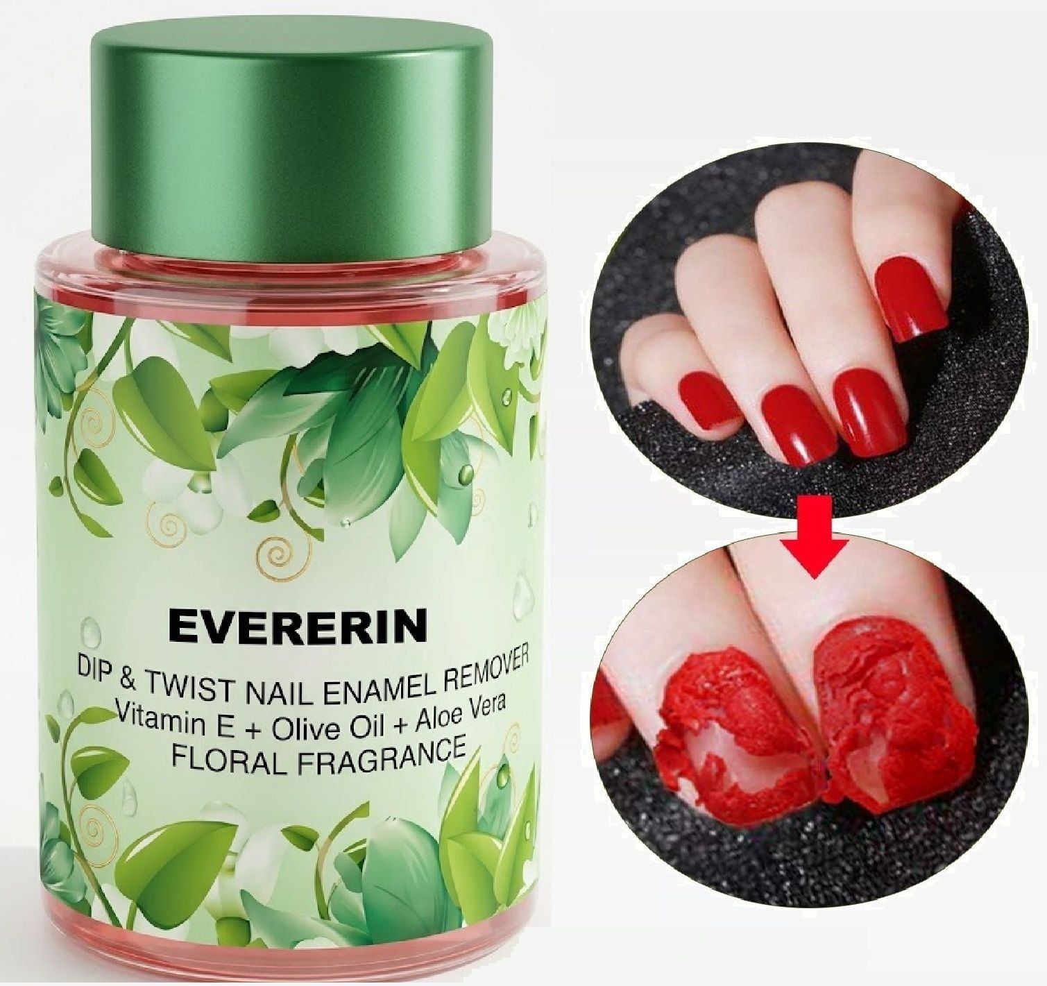 evererin Dip & Twist Instant Nail Polish Remover Enriched with Vitamin E & Acetone Free-picture-37