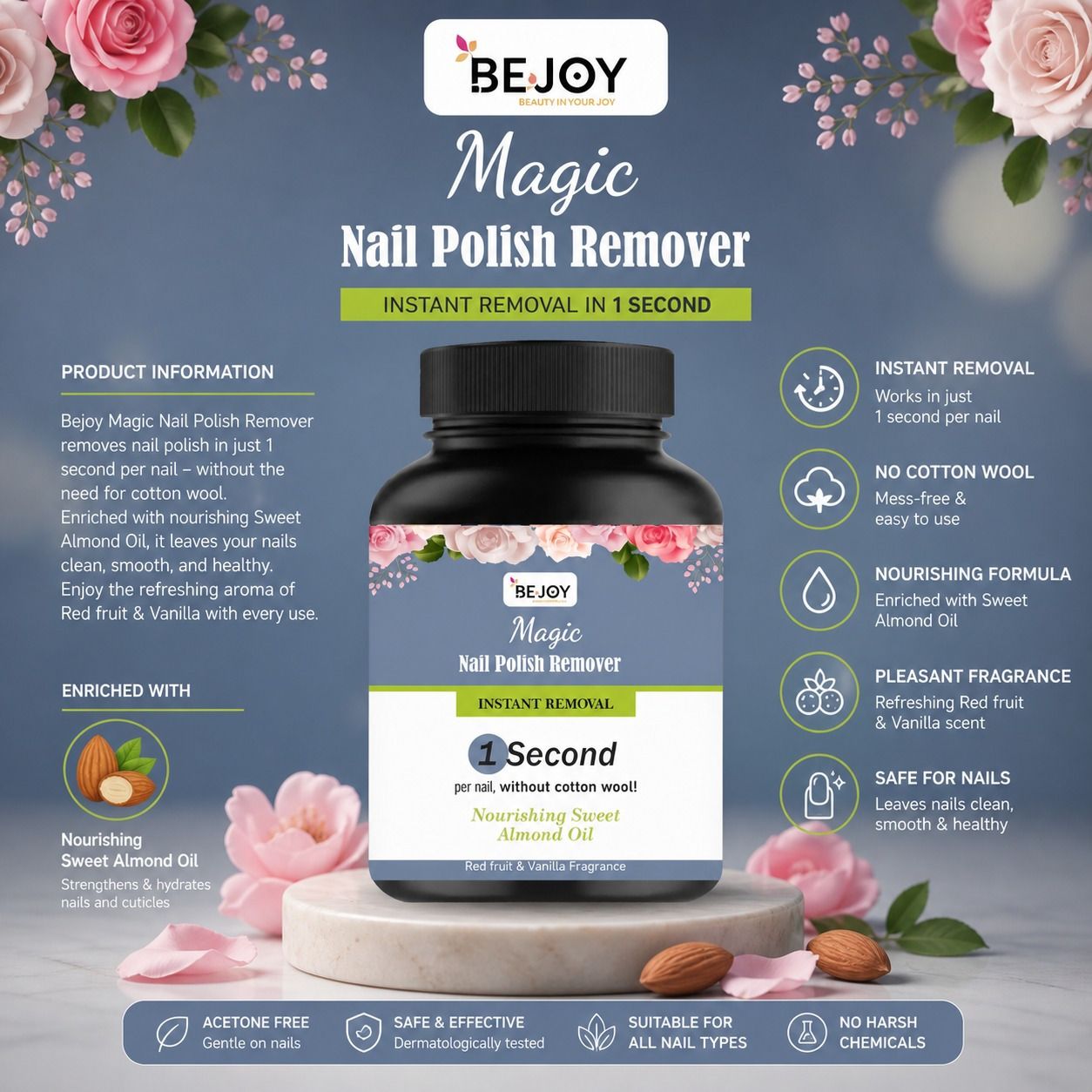 bejoy Instant Nail Remover for Nail Paint, Gel & Glitter with Easy Use-picture-30