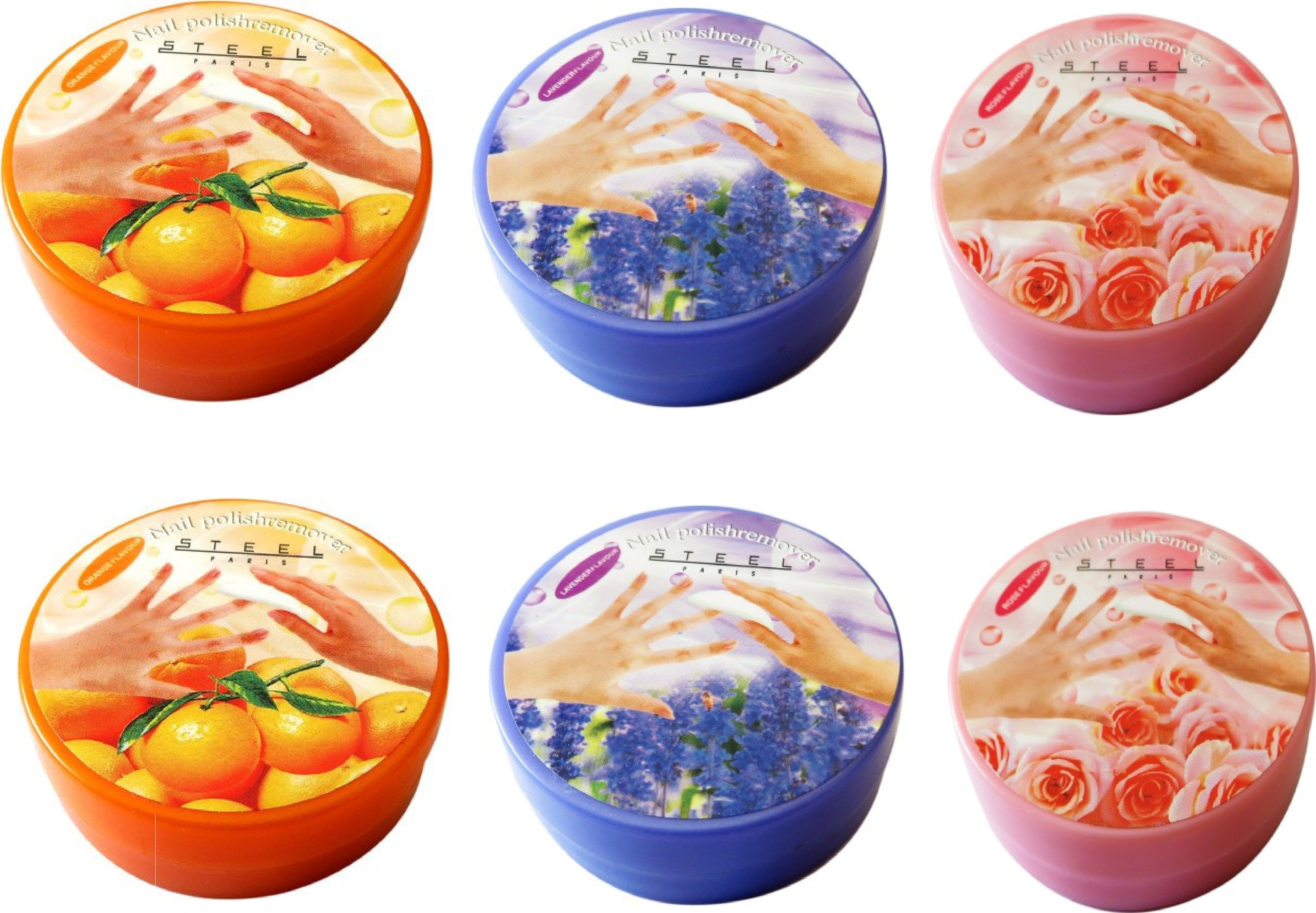 NAIL PAINT REMOVER WIPES 3 FLAVOUR SET OF 6 PEICE-image-11