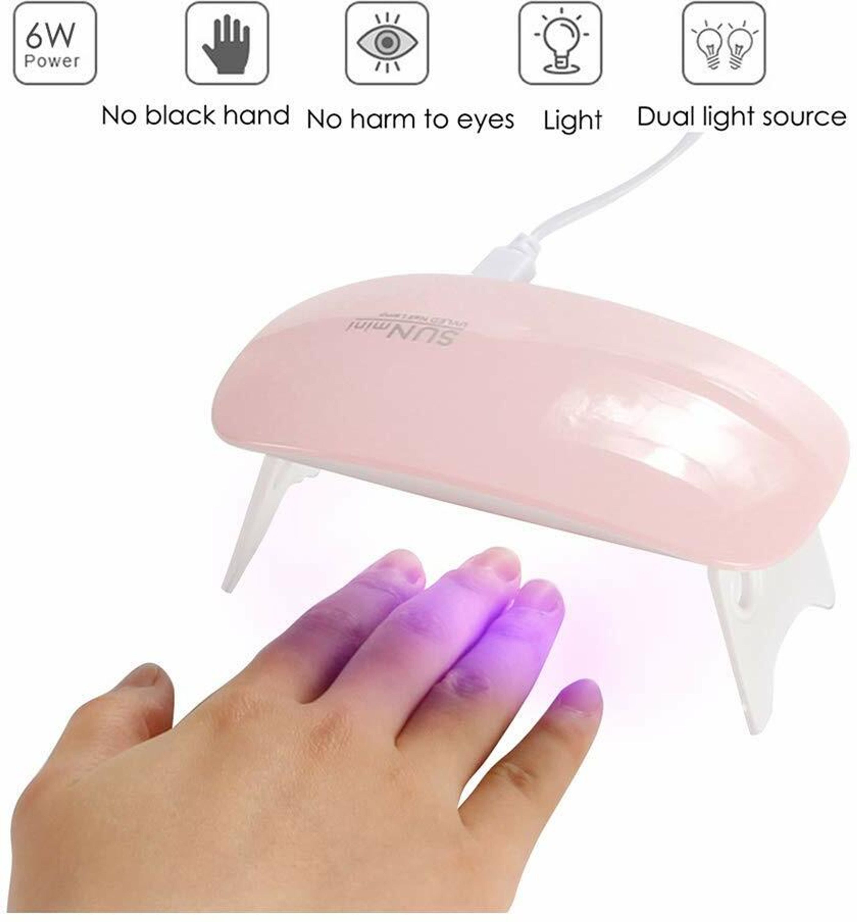 Mini UV LED Nail Lamp Dryer | Dual Light Source Nail Curing Lamp Nail Polish Dryer-image-28