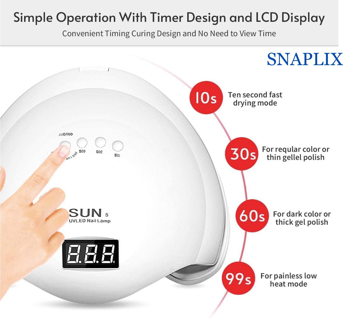 UV Lamp with Sleek Design, Built for Nail Perfectionists Nail Polish Dryer-image-28