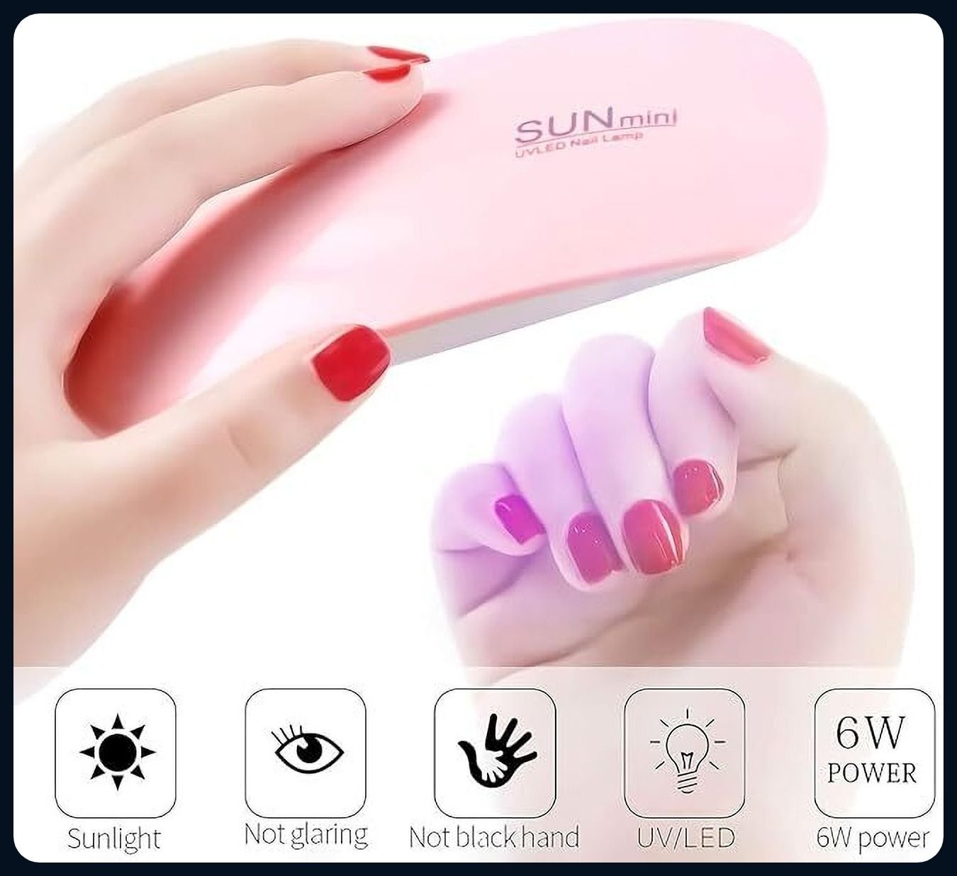 Mallade_Mini LED Nail Lamp Portable Nail Dryer for Gel Nail and Curing Nail Nail Polish Dryer-image-41