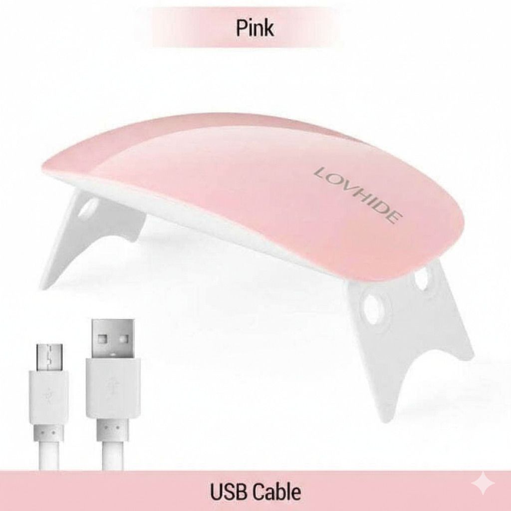 Mini UV LED Nail Dryer Lamp with USB Power and Foldable Stand Nail Polish Dryer