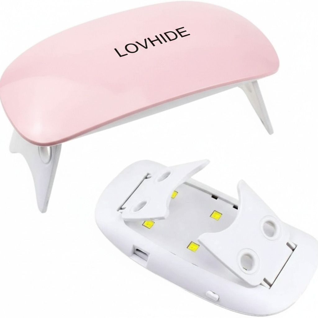 Foldable LED Nail Dryer Lamp with USB Charging and Adjustable Stand Nail Polish Dryer