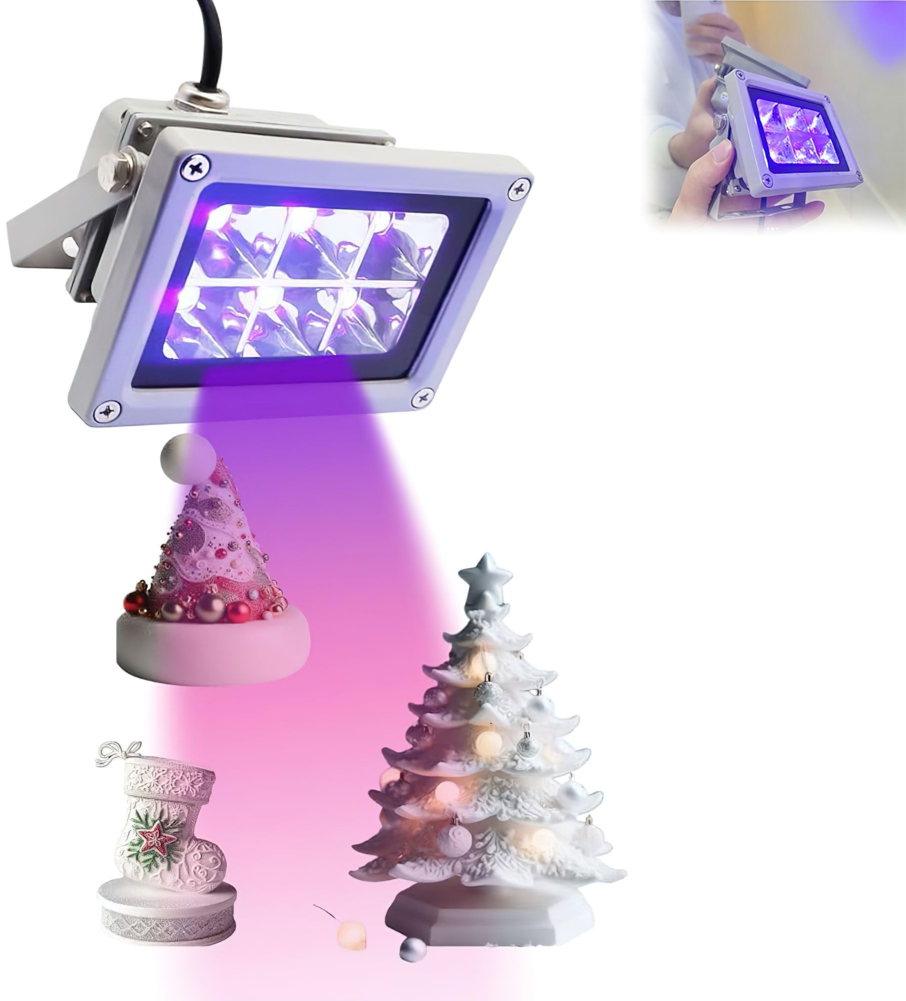 UV Light for Resin Art, UV Curing LED Lights for 3D Printer Lamp Nail Dryer Nail Polish Dryer-image-33