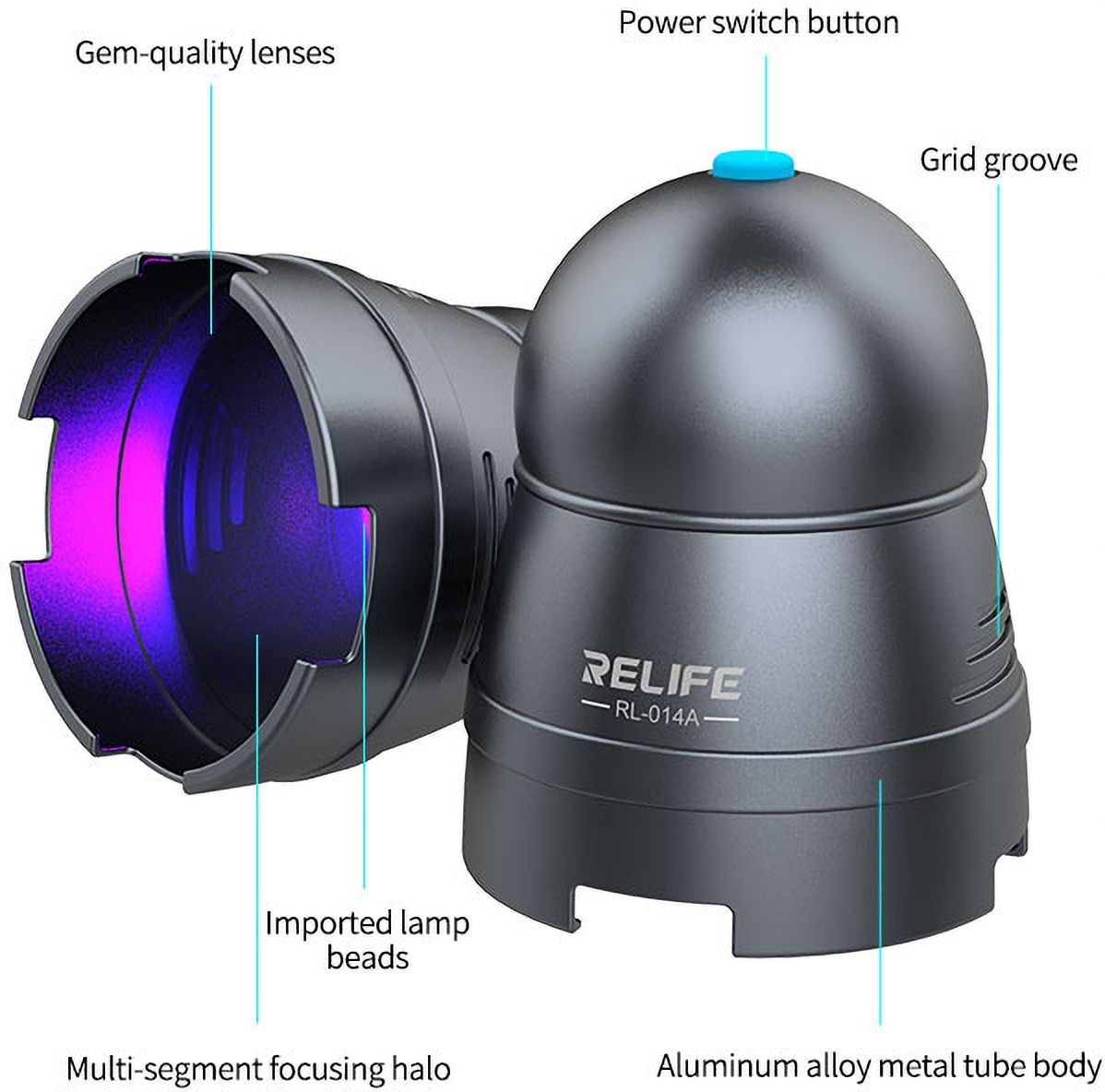 Relife RL-014A UV Curing Lamp USB LED Green Oil Light Nail Polish Dryer-image-38