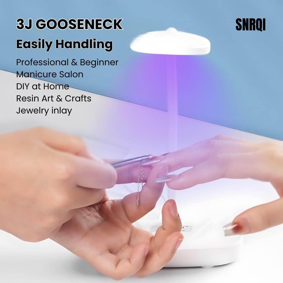 Mini Lamp UV Gooseneck Nail Polish Dryer-image-12