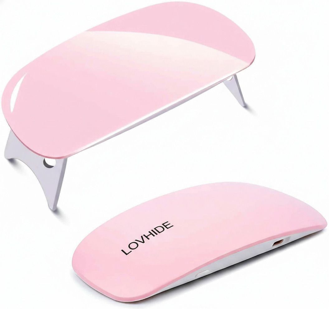 Compact 6W UV LED Nail Curing Lamp with USB Power and Foldable Legs Nail Polish Dryer