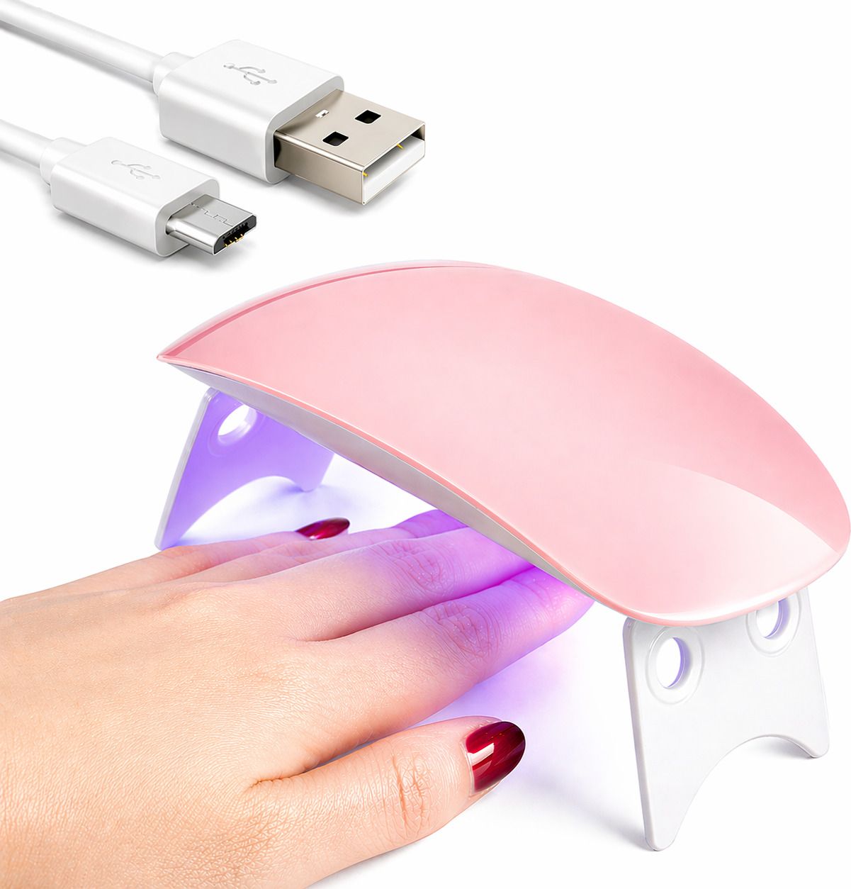 USB Powered UV LED Nail Dryer Lamp Compact Gel Nail Curing Device Nail Polish Dryer-image-4