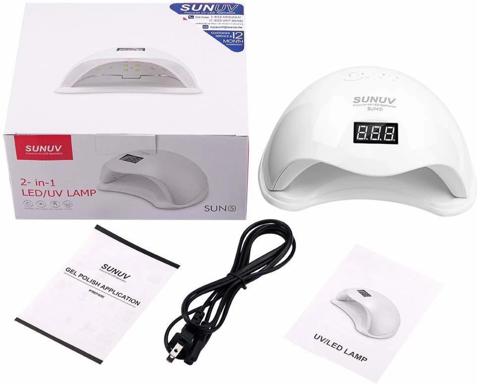 48W UV LED Nail Lamp SUN5 for Nail Gel Polish Dryer Manicure 24 LED UV Lamp Nail Polish Dryer-image-18