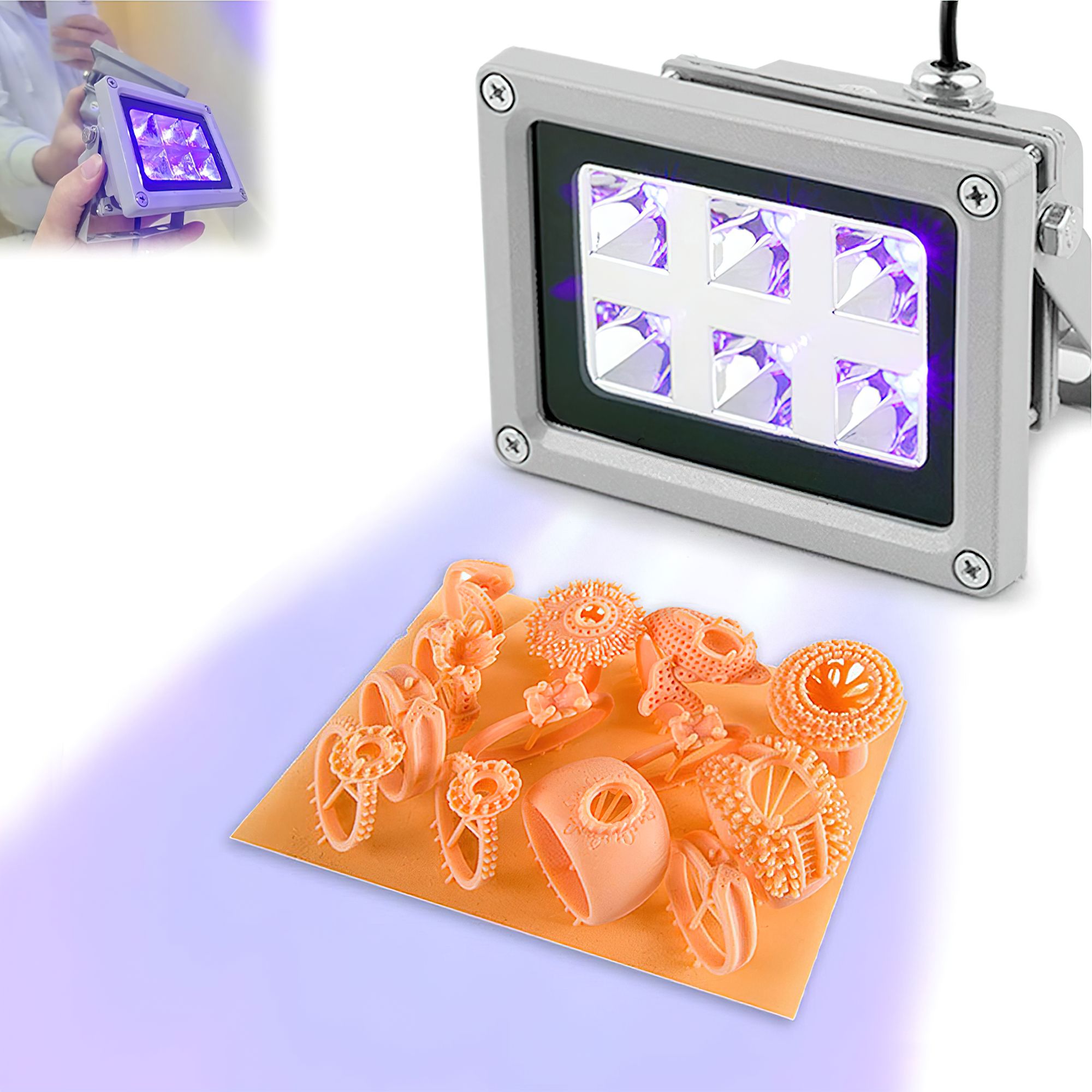 UV Light for Resin Art, UV Curing LED Lights for 3D Printer Ultraviolet Lamp Nail Polish Dryer-image-4
