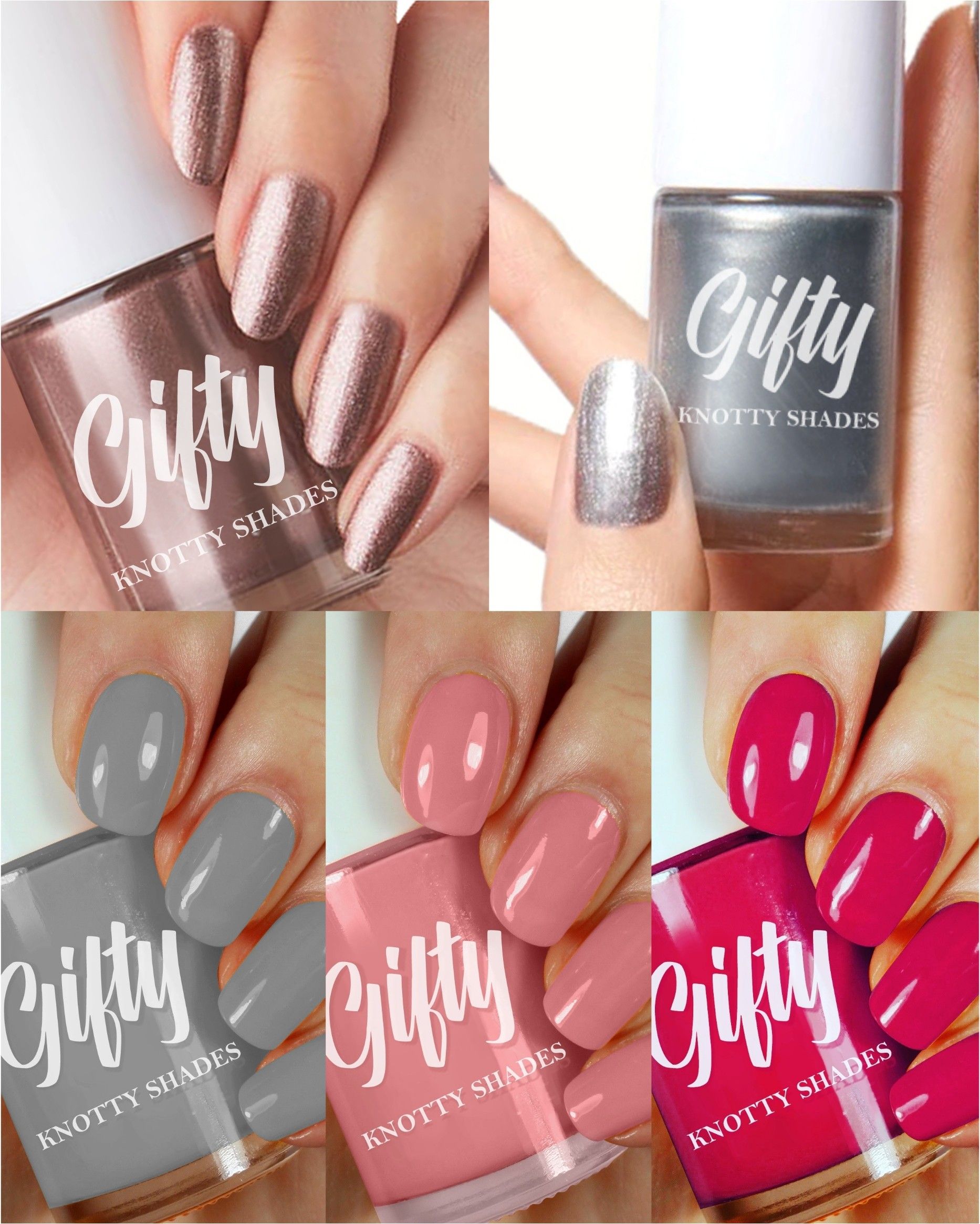 Nail Lacquer (Spread Your Charm) Magical Gold,Be Bold,Moonlight,Spoiled Diva,Smoky Night-image-9