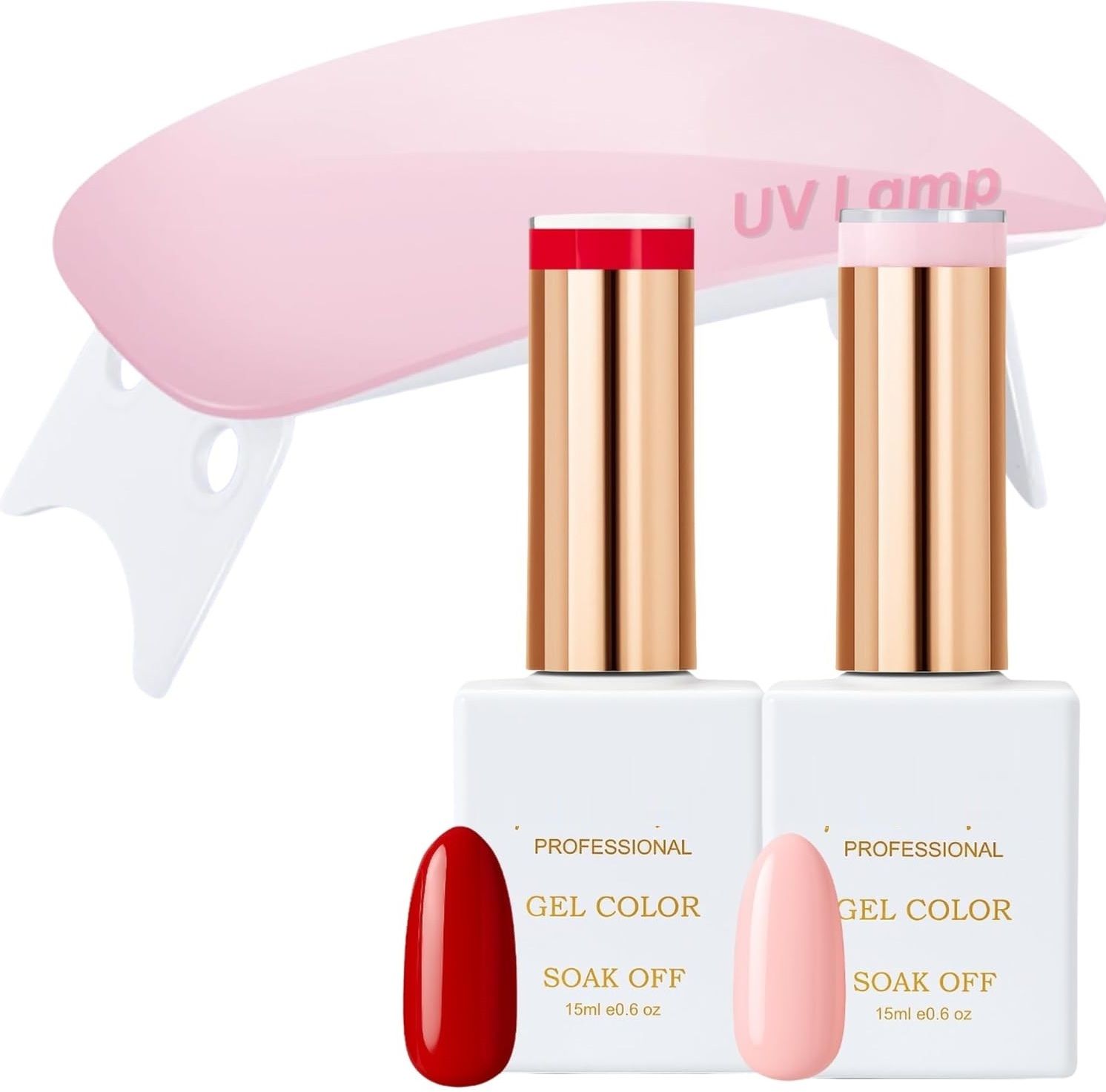 k.y.l.plus UV Gel Nail Polish with UV Lamp For Nails - Red, Pink Nail Paint Red & Pink-picture-18