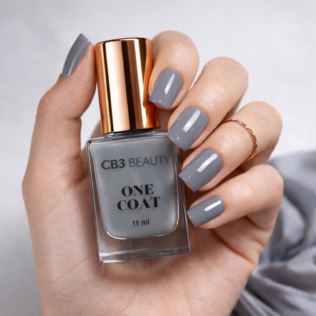 One Coat Matte Nail Paint – Smooth | Grey Finish | Long Lasting | Quick Dry Smoky Grey-image-12