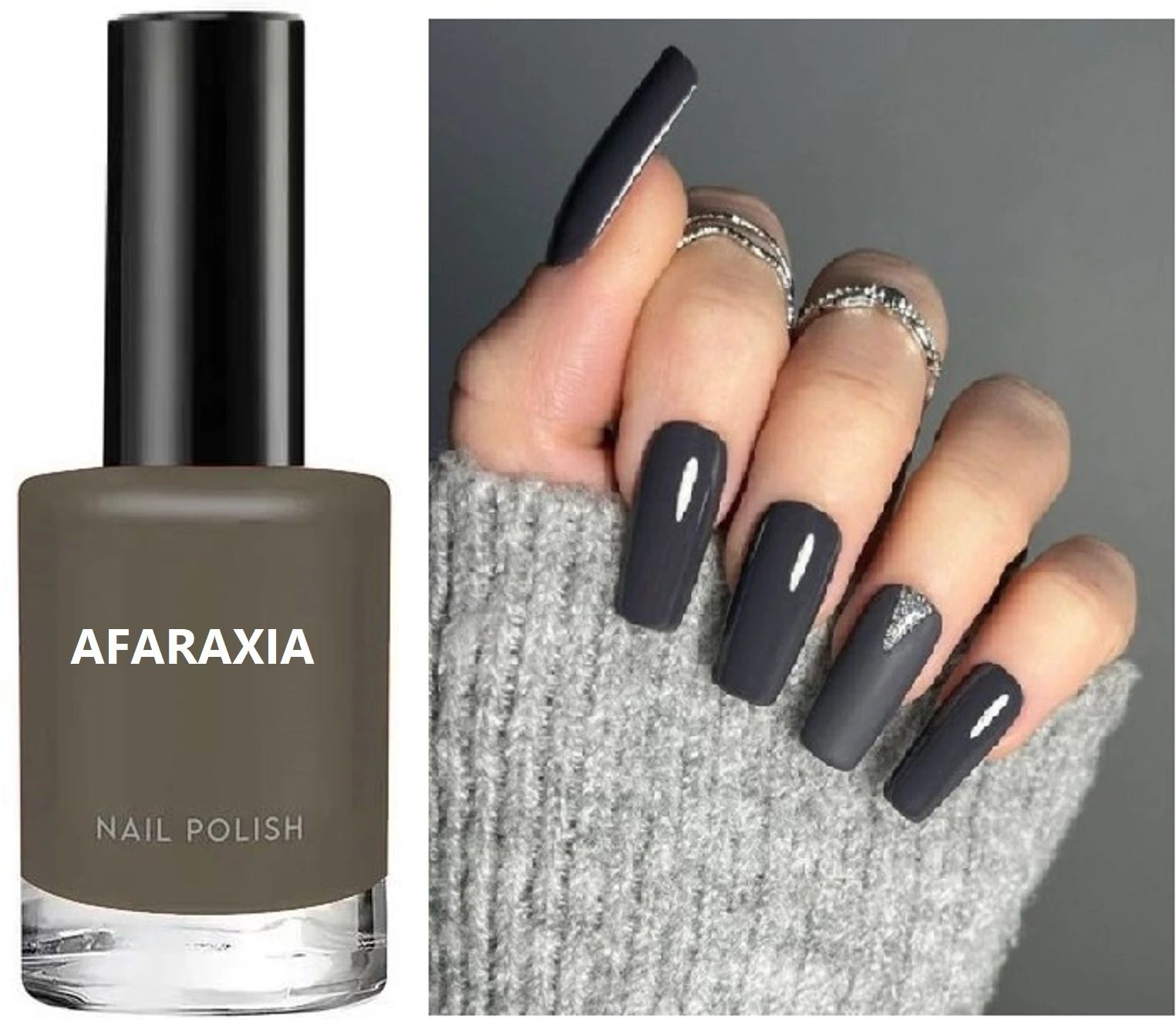 Glossy Finish Nail Paint Long lasting & Quick Dry Paint FOR WOMEN Dusty Grey-image-44