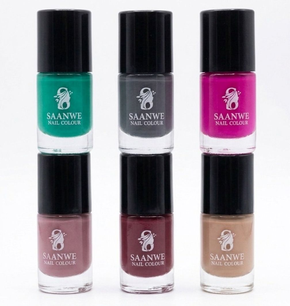 High Shine Nail Paint Set of 6 Long Lasting Everyday Colors Multiple-image-0