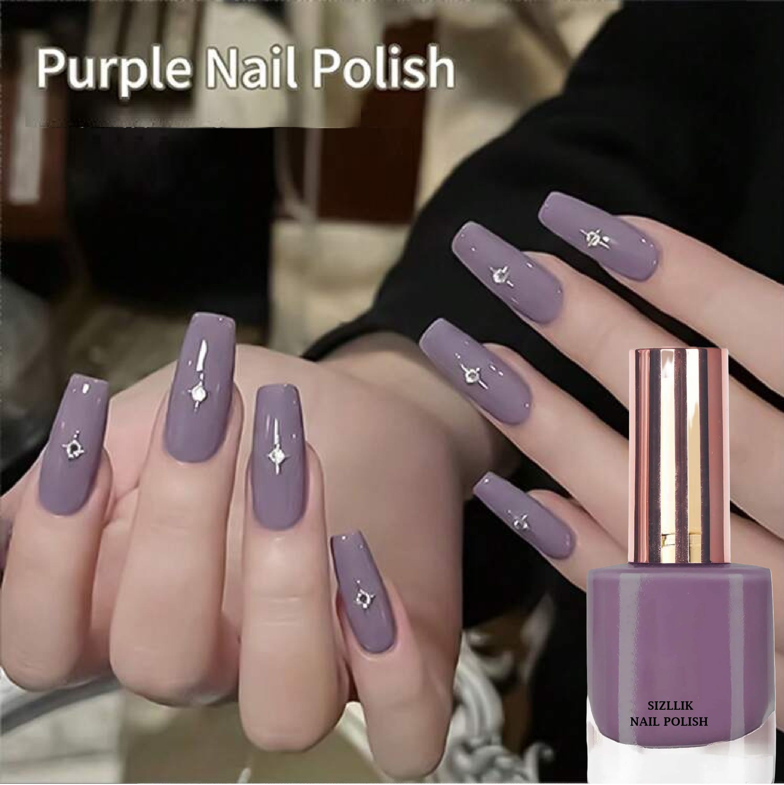 Fashion Sunset Purple Nail Enamel High Shine Quick Dry Glossy Nail Color purple-image-29
