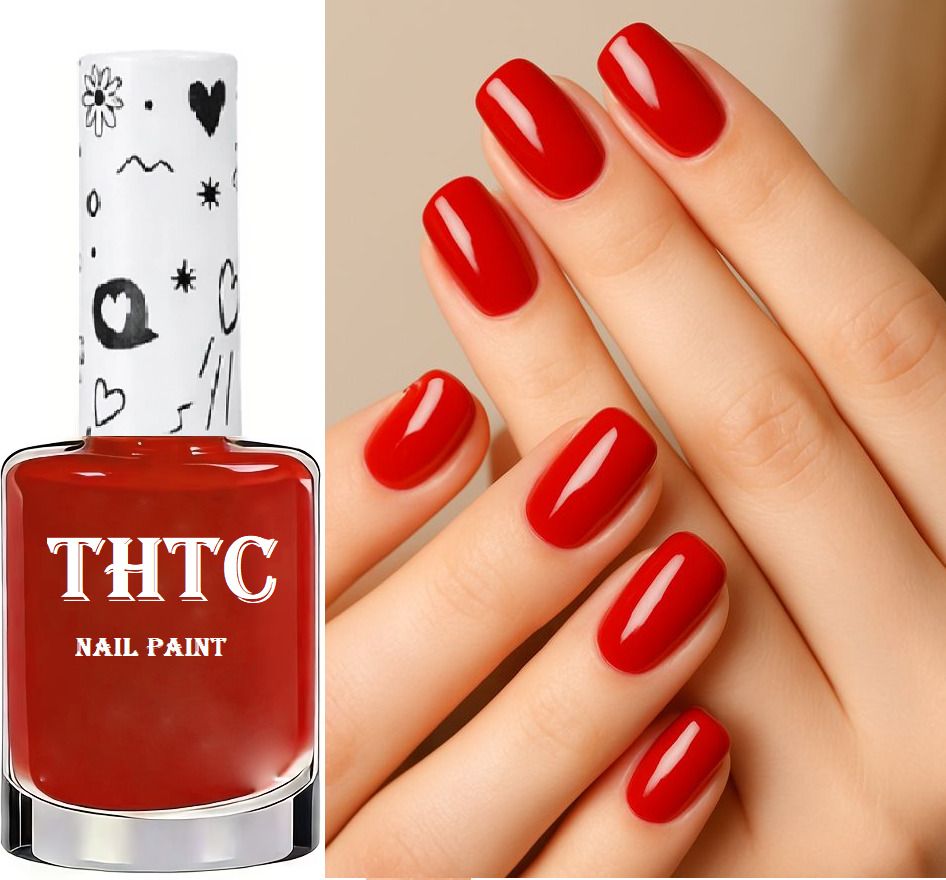 thtc Quick Dry Nail Paint Russina red High Shine Nail Color Russina red-picture-31
